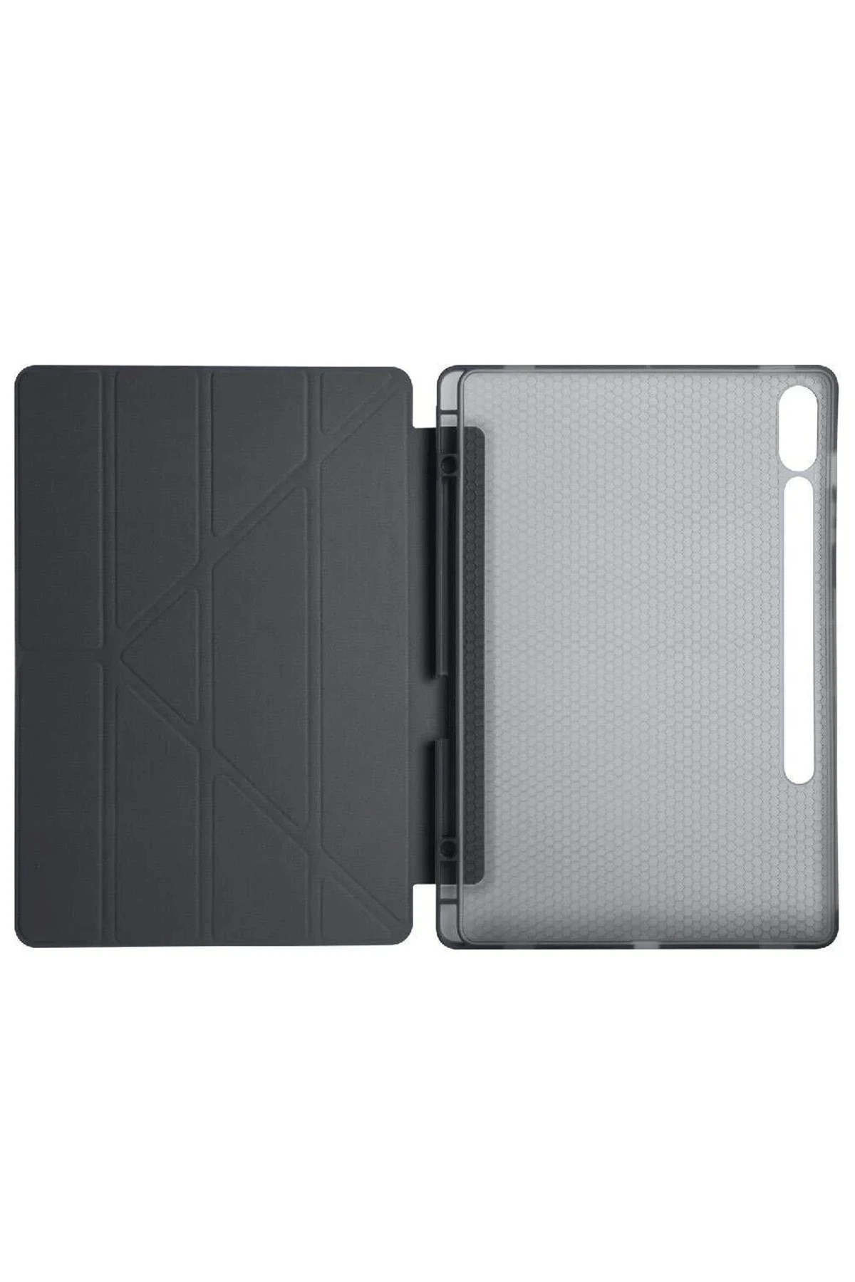 Mey İthalat®  Samsung Galaxy X610 Tab S9 FE Plus 12.4 Kılıf Kalemlikli Mars Tablet Kılıfı - Siyah