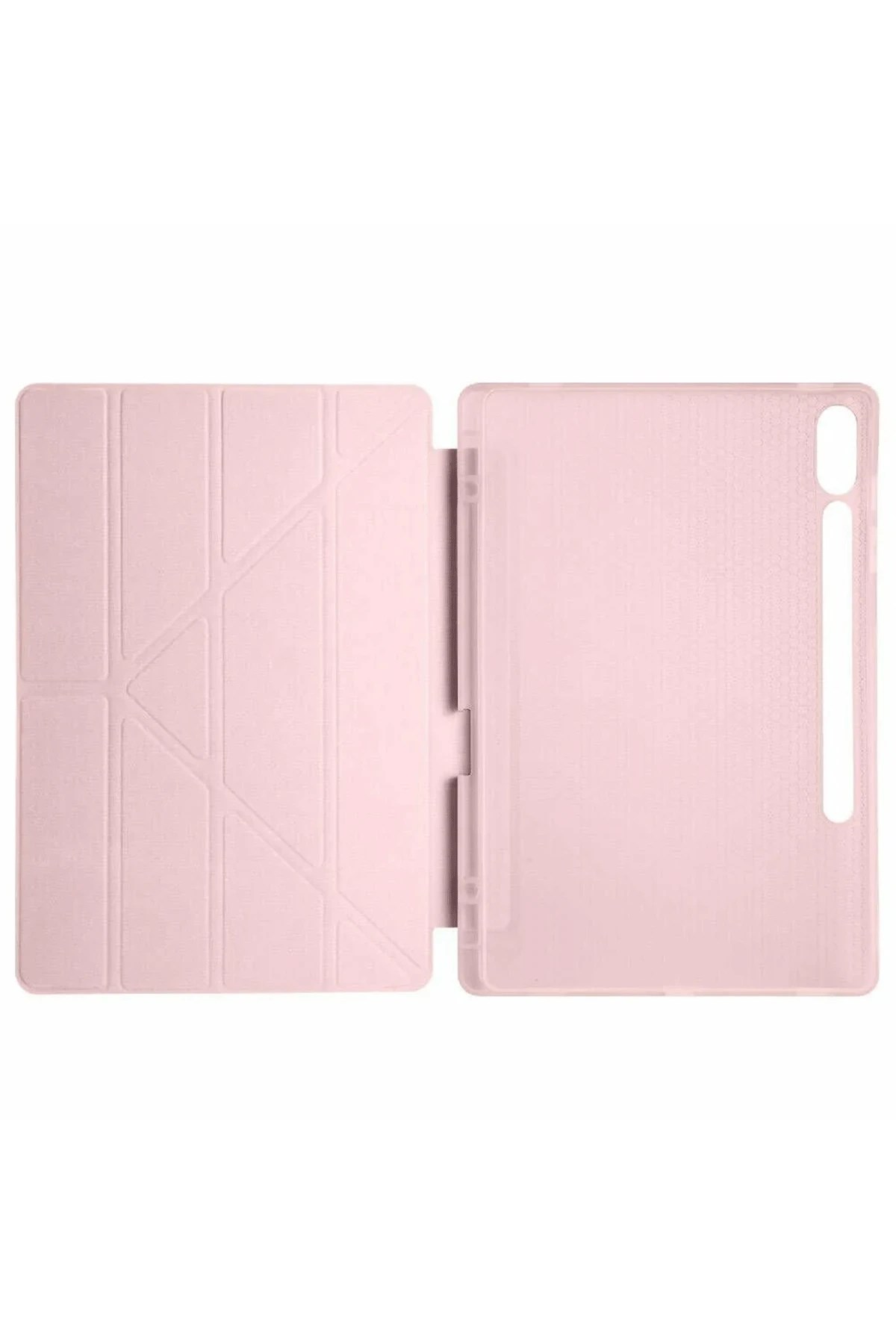 Mey İthalat®  Samsung Galaxy X610 Tab S9 FE Plus 12.4 Kılıf Kalemlikli Mars Tablet Kılıfı - Rose Gold