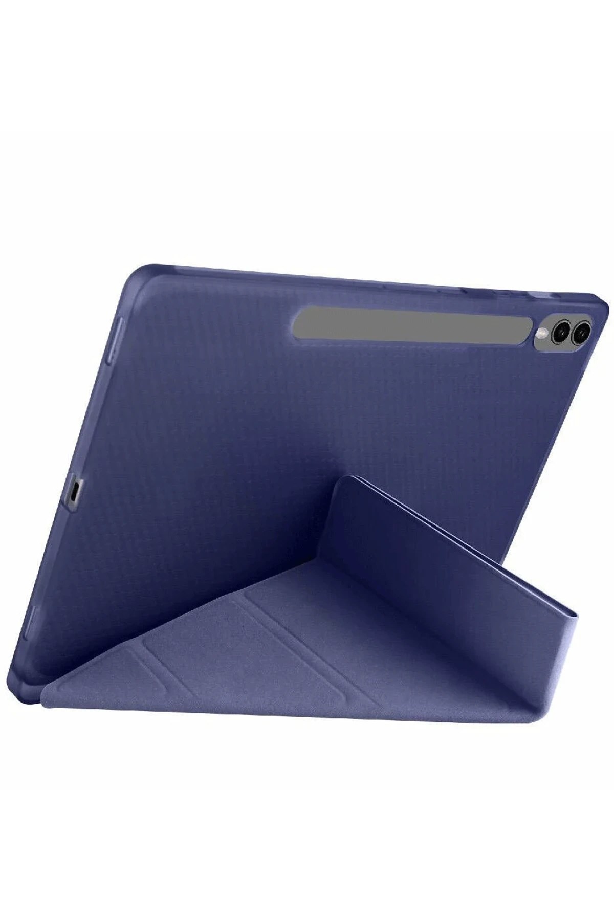 Mey İthalat®  Samsung Galaxy X610 Tab S9 FE Plus 12.4 Kılıf Kalemlikli Mars Tablet Kılıfı - Lacivert