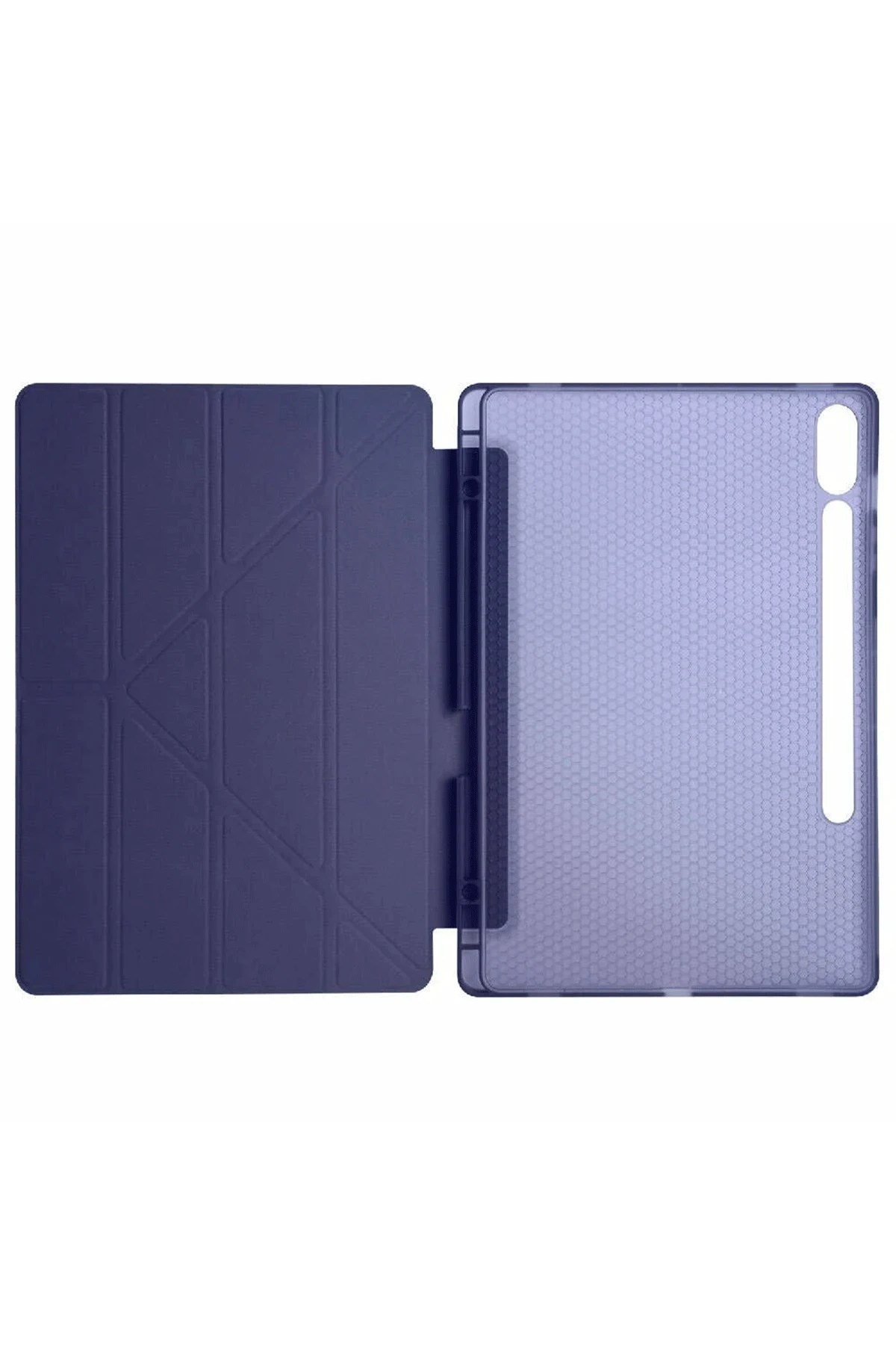 Mey İthalat®  Samsung Galaxy X610 Tab S9 FE Plus 12.4 Kılıf Kalemlikli Mars Tablet Kılıfı - Lacivert