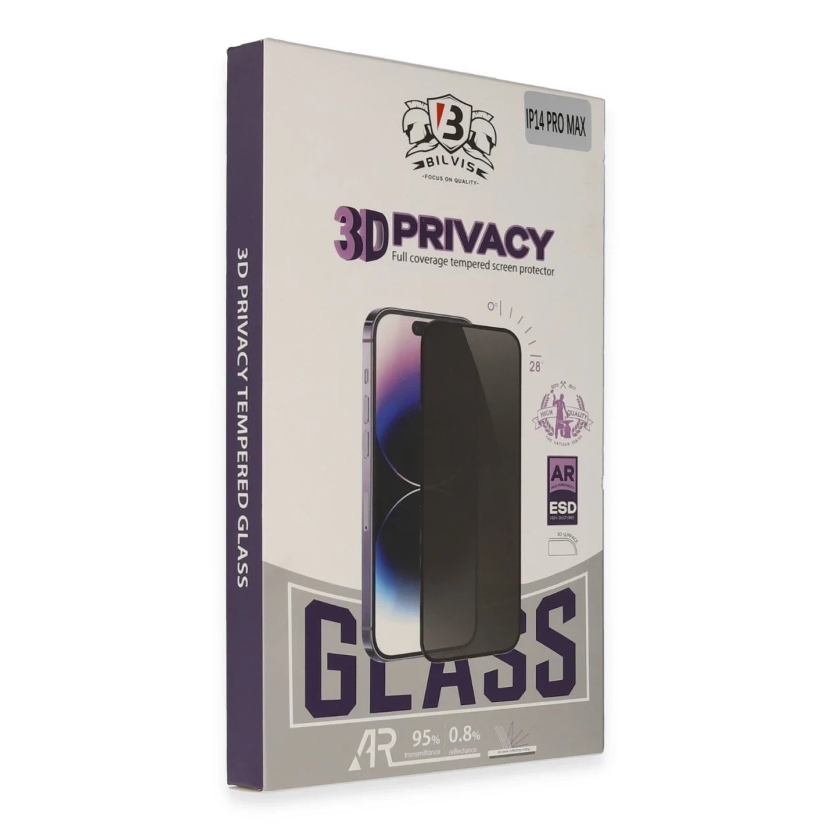 Mey İthalat®  iPhone 14 Bilvis 3D Hayalet Cam Ekran Koruyucu