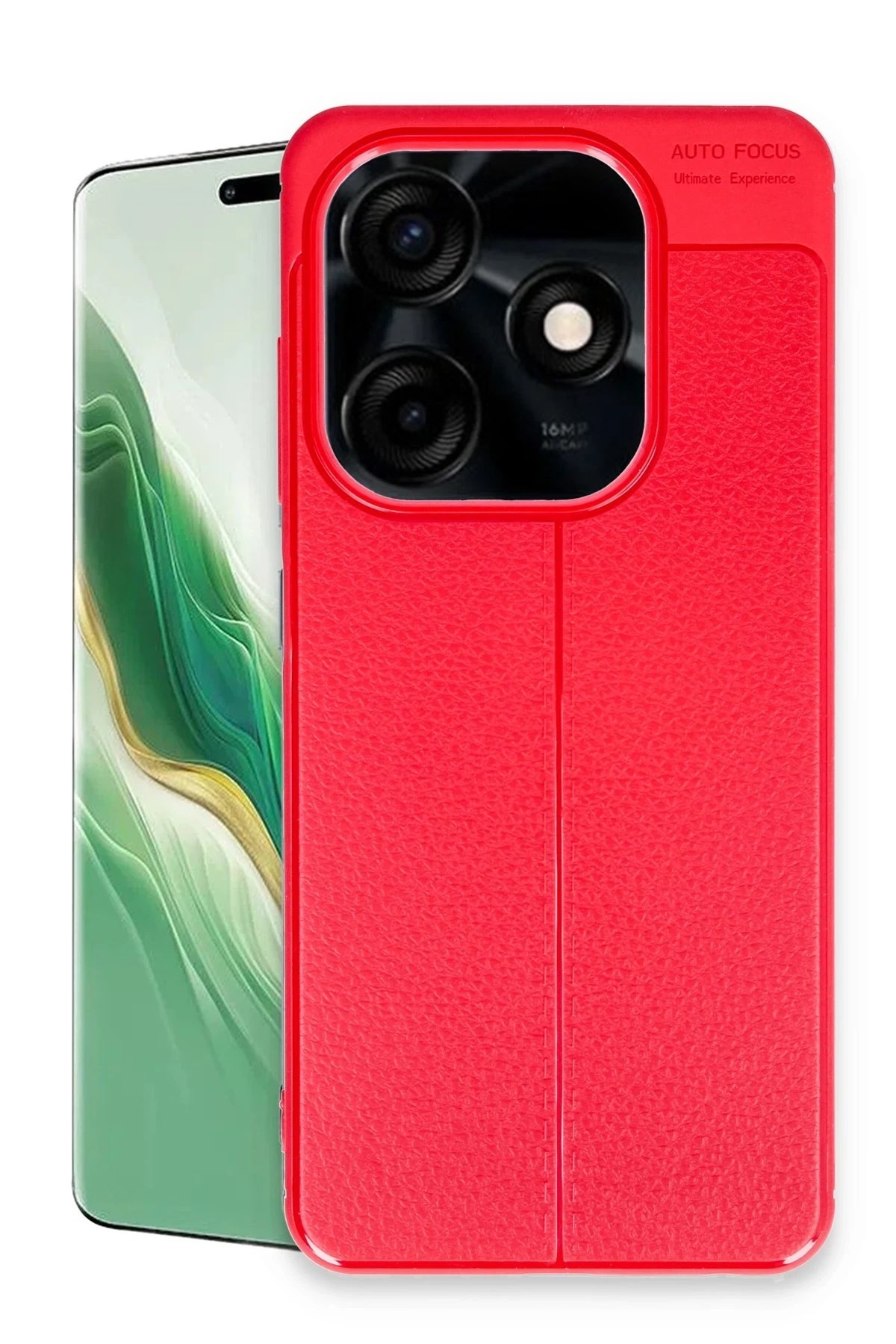 Mey İthalat®  Tecno Spark Go 2024 Kılıf Auto Focus Kapak - Kırmızı
