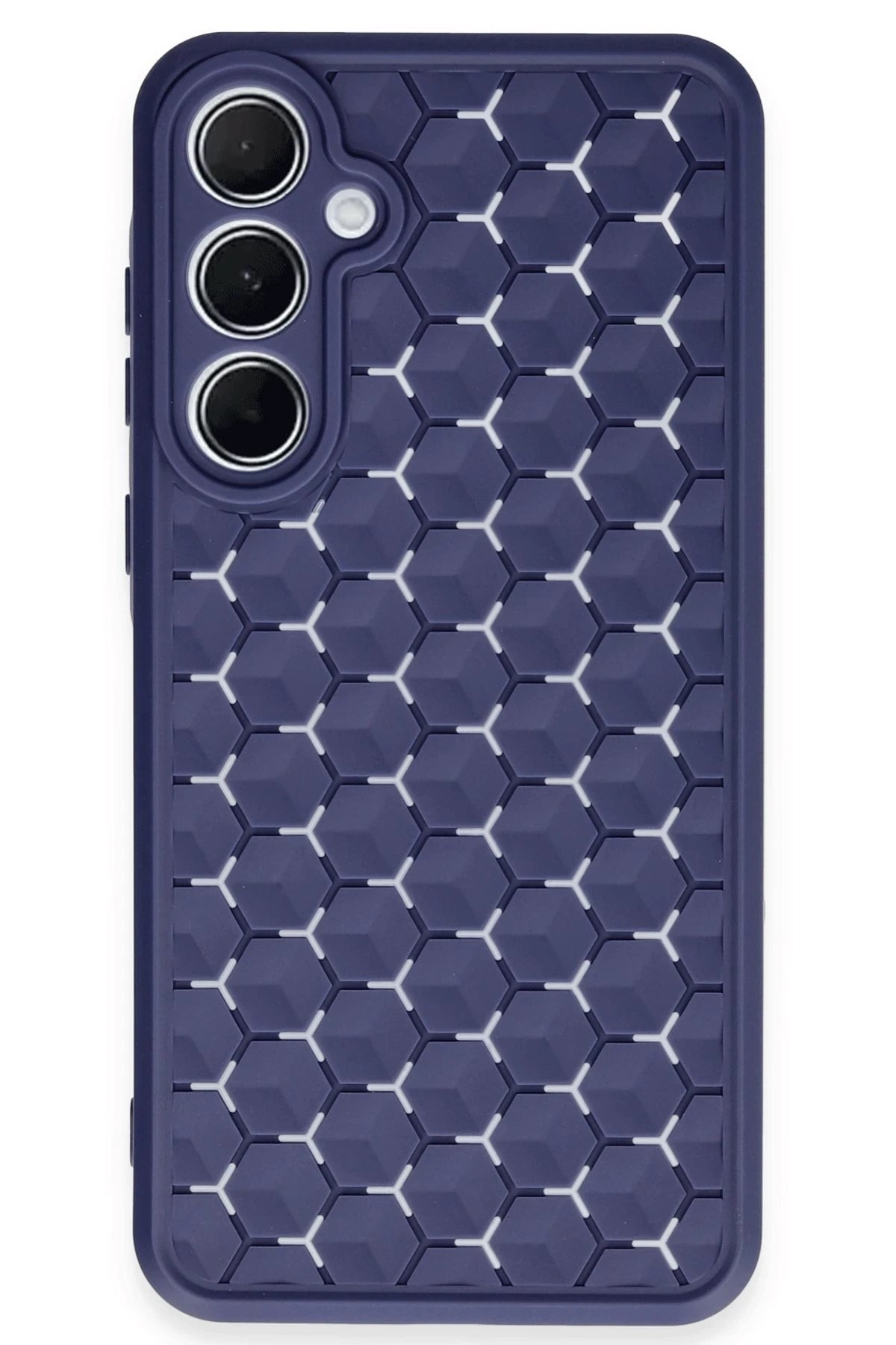 Mey İthalat®  Samsung Galaxy A25 5G Kılıf Petek Silikon Kapak - Lacivert
