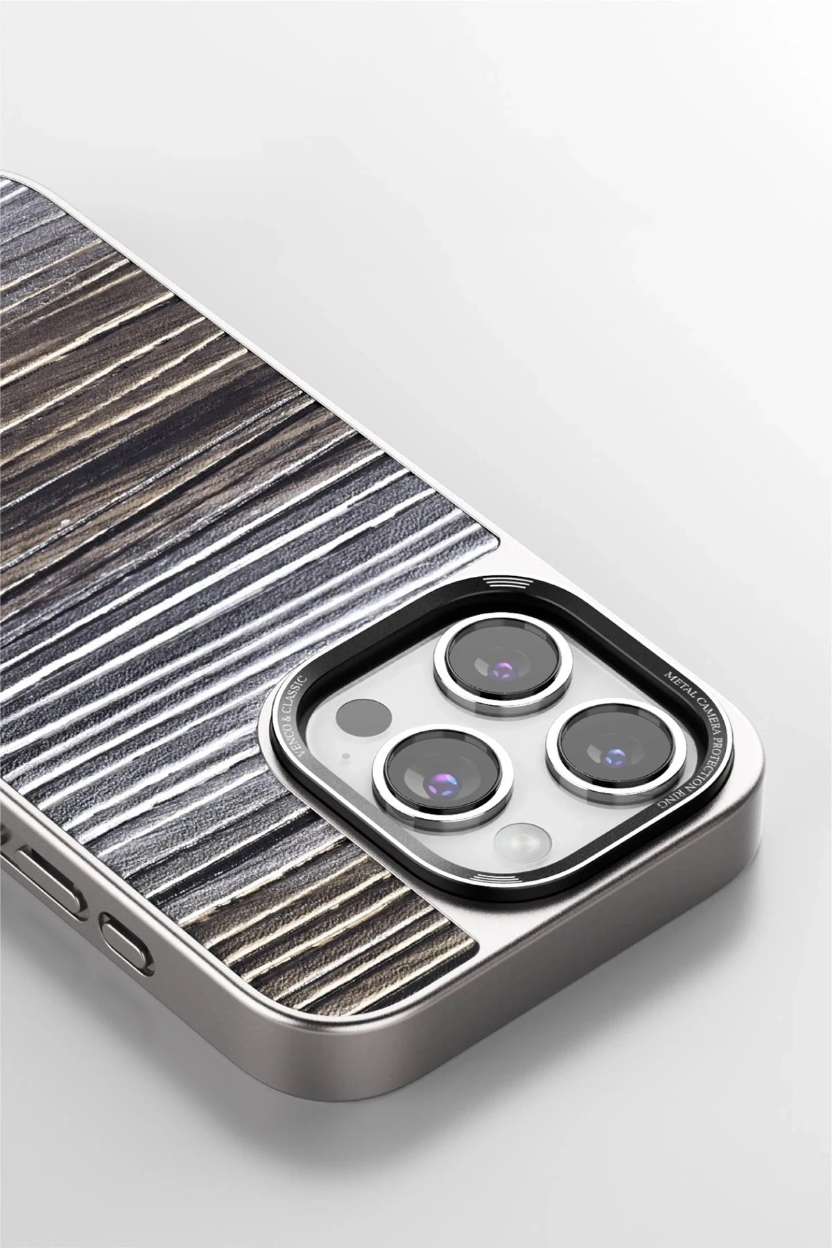 Mey İthalat®  iPhone 15 Pro Max Wave Kapak - Koyu Kahve