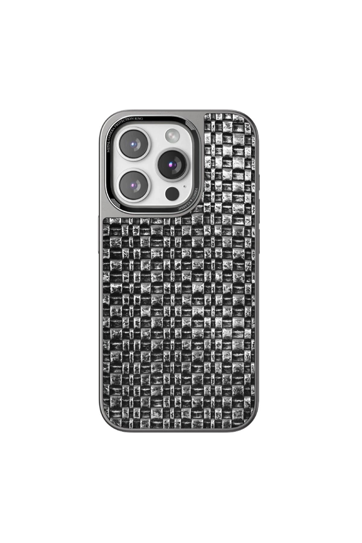 Mey İthalat®  iPhone 15 Pro Brand Kapak - Gümüş