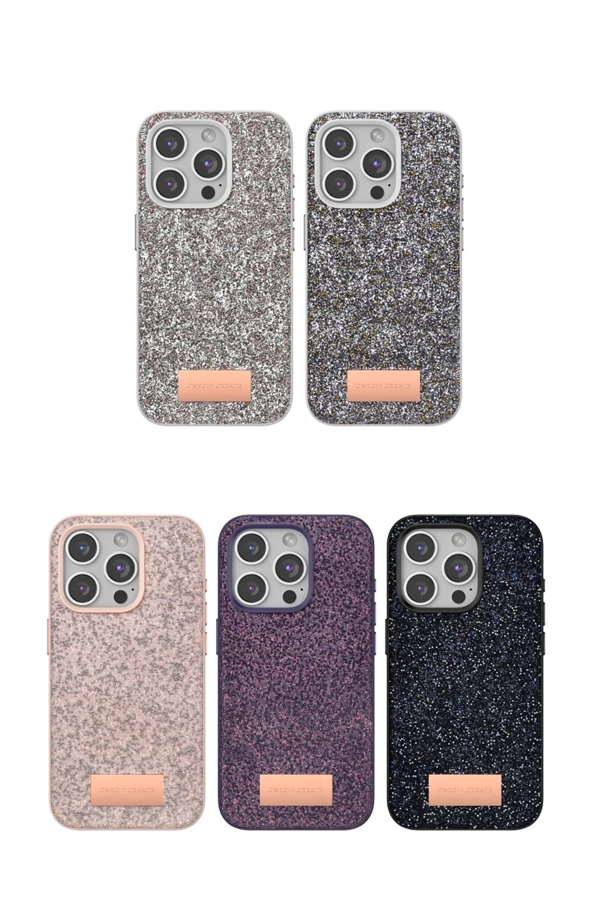 Mey İthalat®  iPhone 14 Pro Bright Simli Kapak - Gold