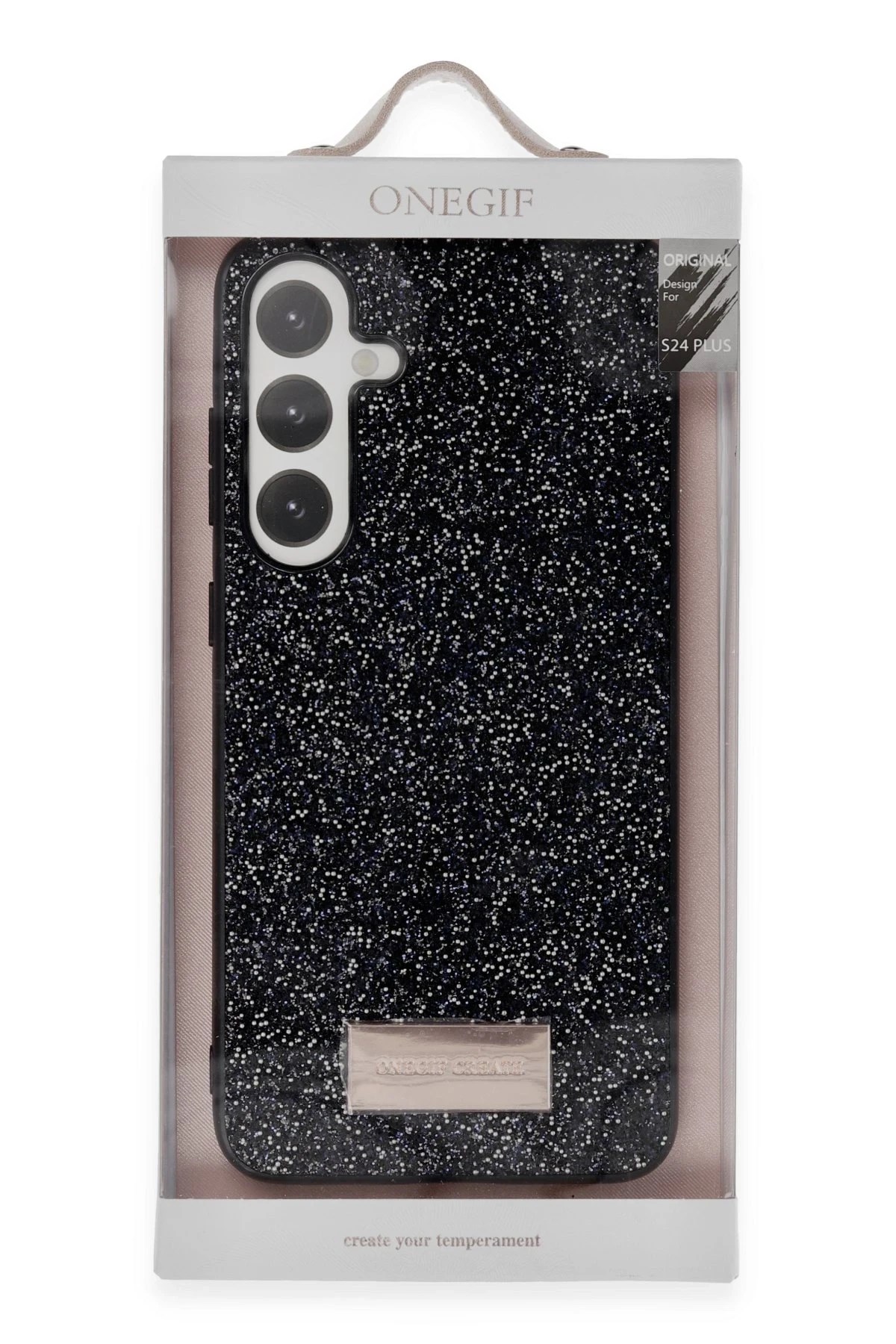 Mey İthalat®  Samsung Galaxy A55 5G Bright Simli Kapak - Siyah
