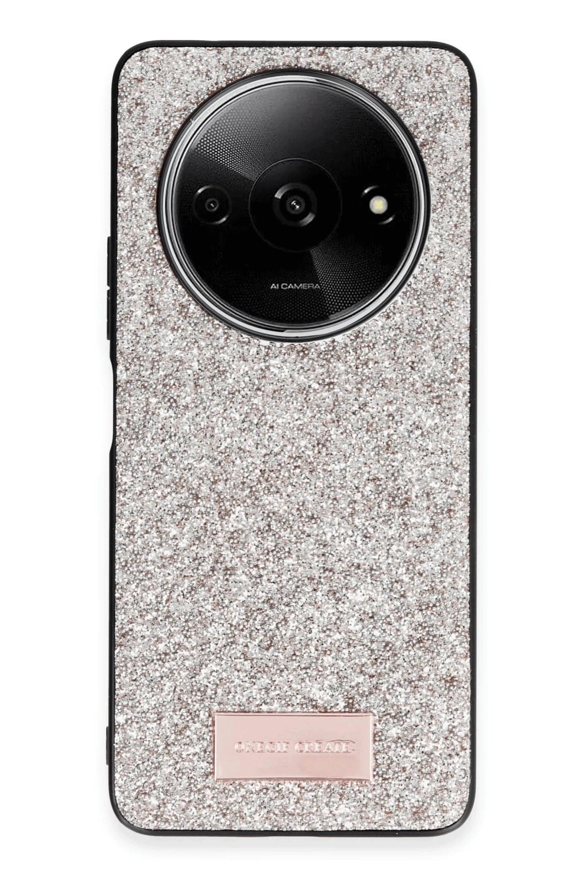 Mey İthalat®   Redmi A3 4G Bright Simli Kapak - Gold