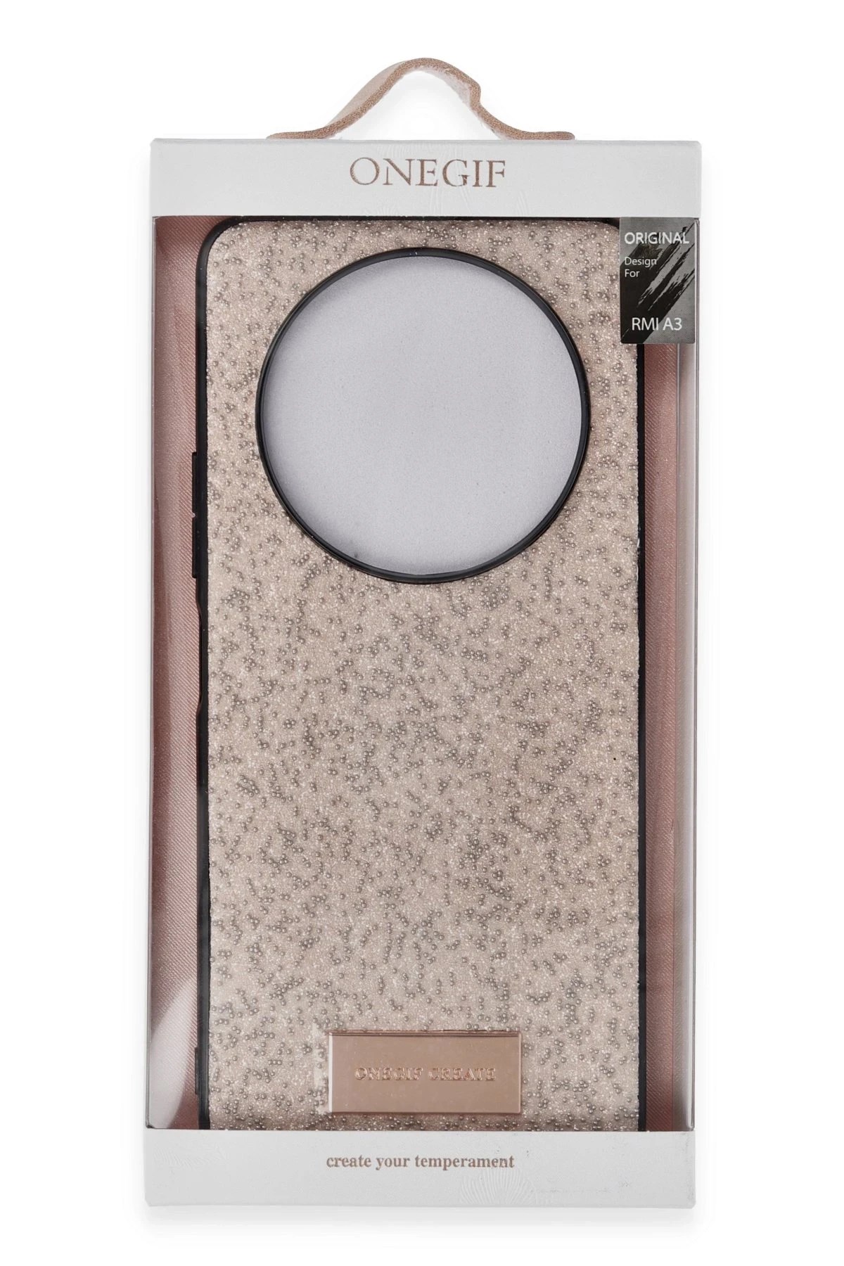 Mey İthalat®   Redmi A3 4G Bright Simli Kapak - Gold