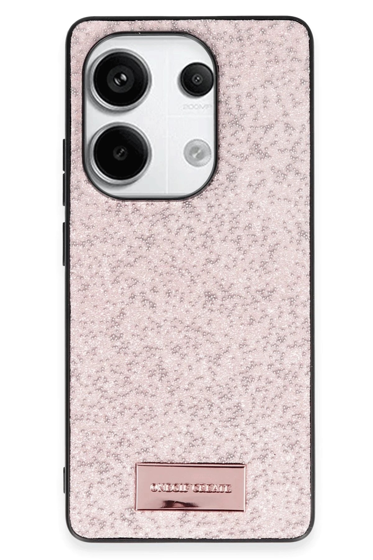 Mey İthalat®   Redmi Note 13 Pro 4G Bright Simli Kapak - Pembe