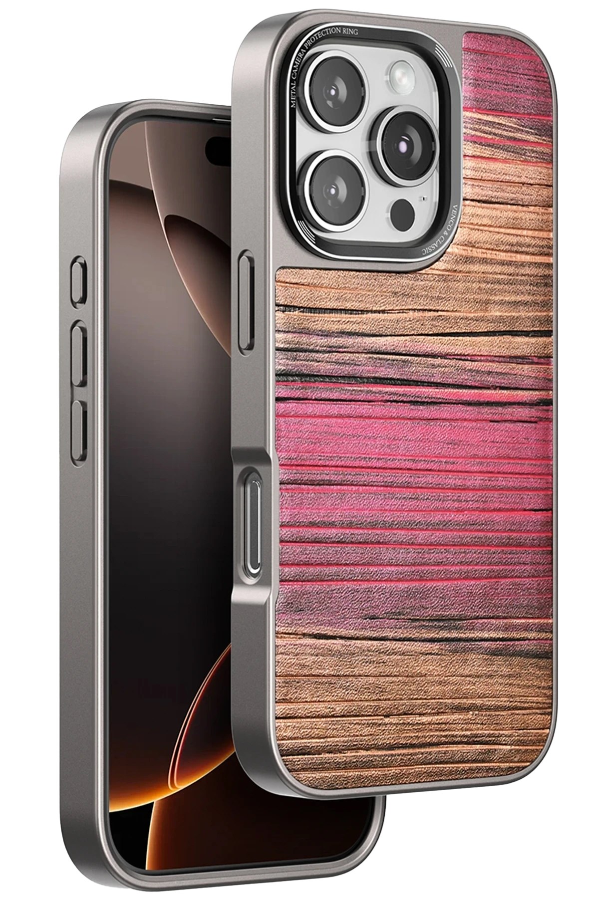 Mey İthalat®  iPhone 16 Pro Wave Kapak - Pembe