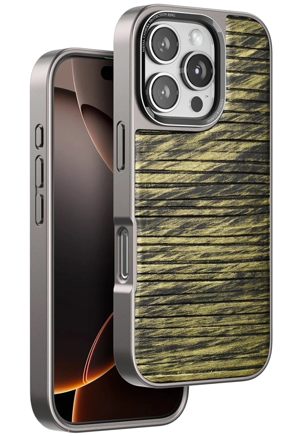 Mey İthalat®  iPhone 16 Pro Wave Kapak - Koyu Kahve