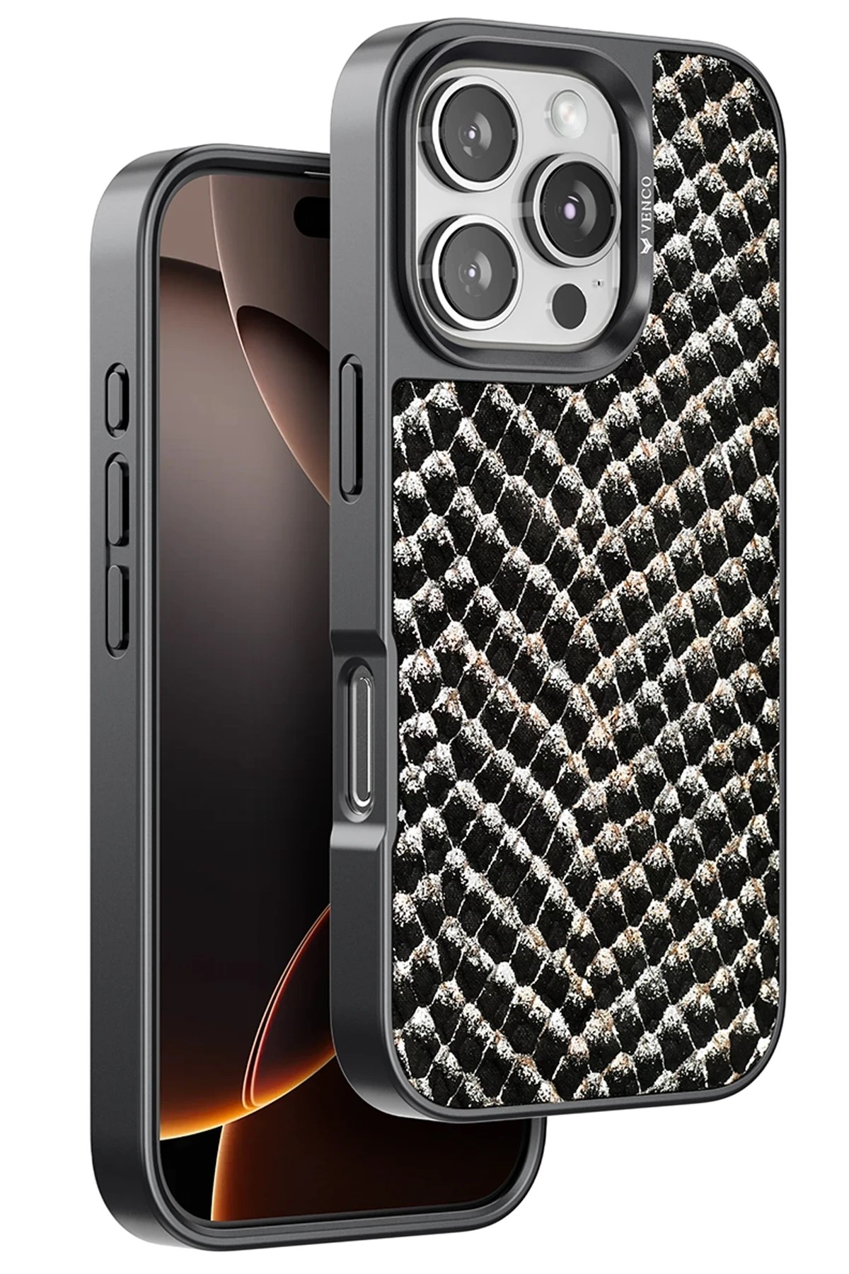 Mey İthalat®  iPhone 16 Pro Viper Kapak - Siyah