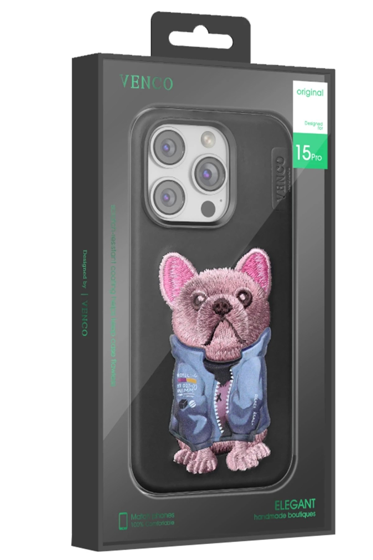Mey İthalat®  iPhone 16 Pro Cute Desenli Kapak - Lacivert