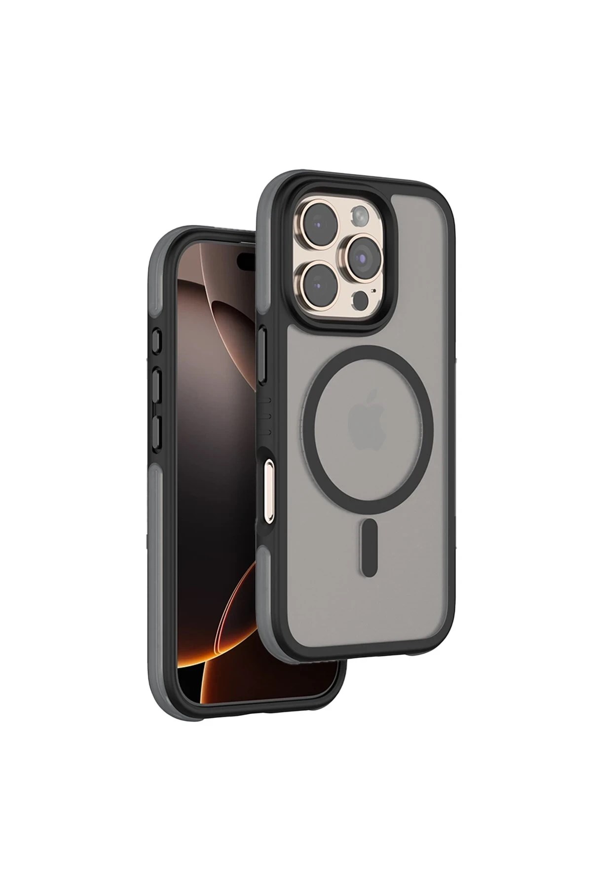 Mey İthalat®  iPhone 16 Pro Max Orbit Magsafe Kapak - Siyah
