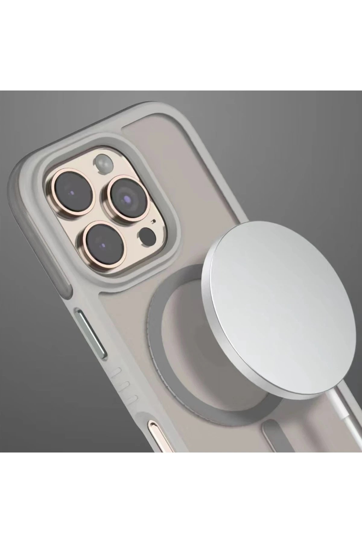 Mey İthalat®  iPhone 16 Pro Max Orbit Magsafe Kapak - Siyah