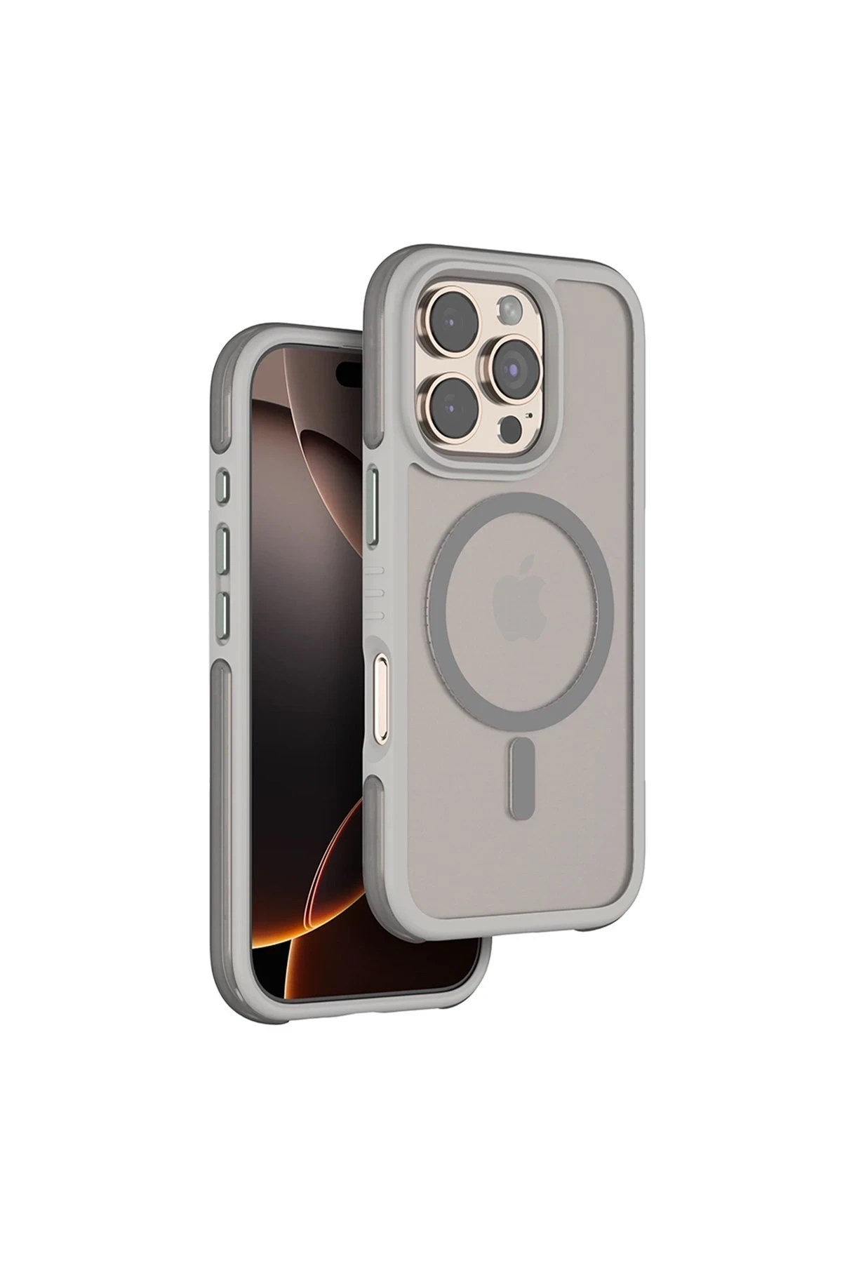 Mey İthalat®  iPhone 16 Pro Max Orbit Magsafe Kapak - Titan Gri