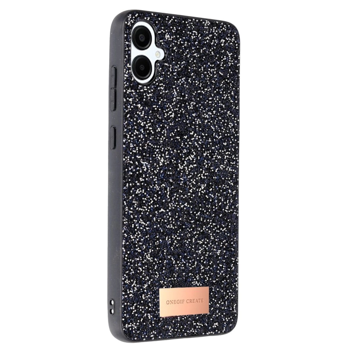 Mey İthalat®  Samsung Galaxy A06 Bright Simli Kapak - Siyah