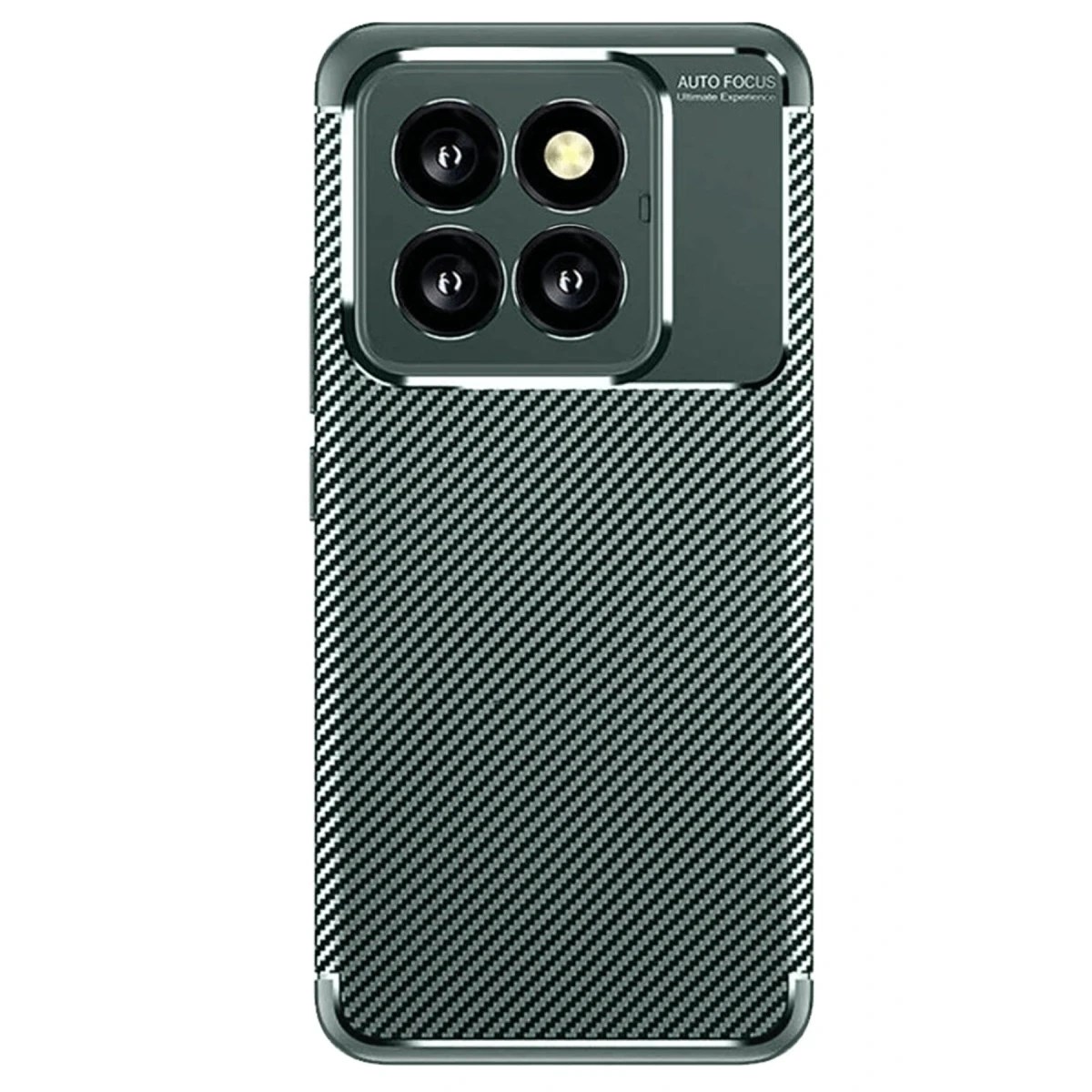 Mey İthalat®   Mi 14T Pro Kılıf Auto Focus Karbon Kapak - Koyu Yeşil