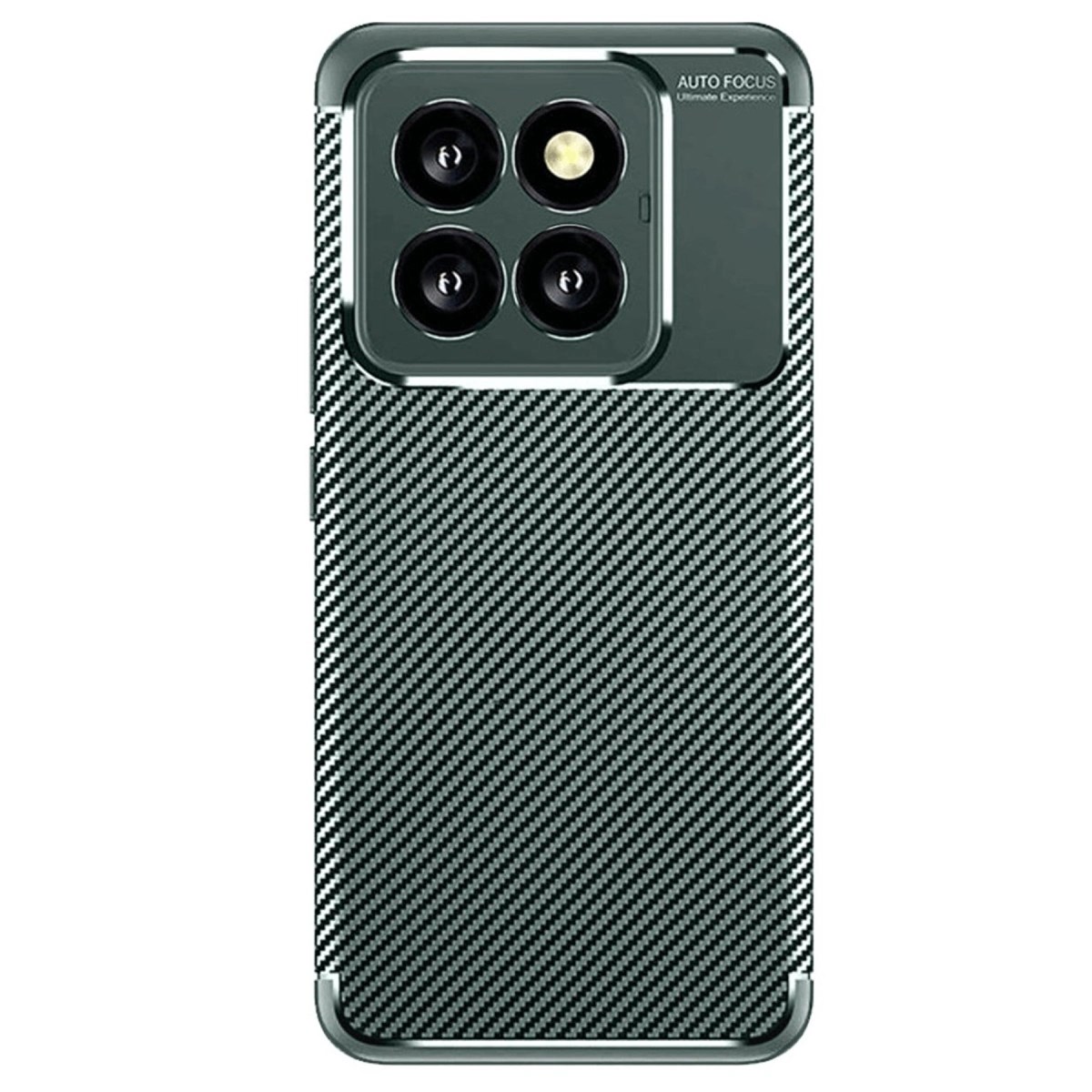 Mey İthalat®   Mi 14T Pro Kılıf Auto Focus Karbon Kapak - Koyu Yeşil