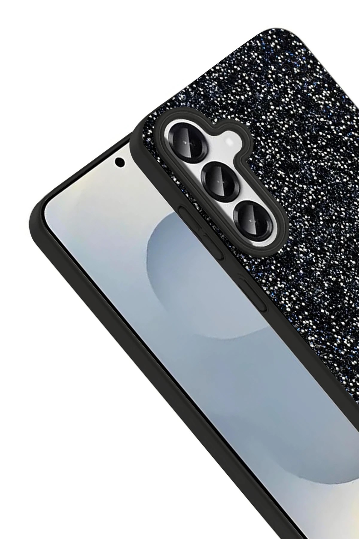 Mey İthalat®  Samsung Galaxy S25 Plus Bright Simli Kapak - Gümüş