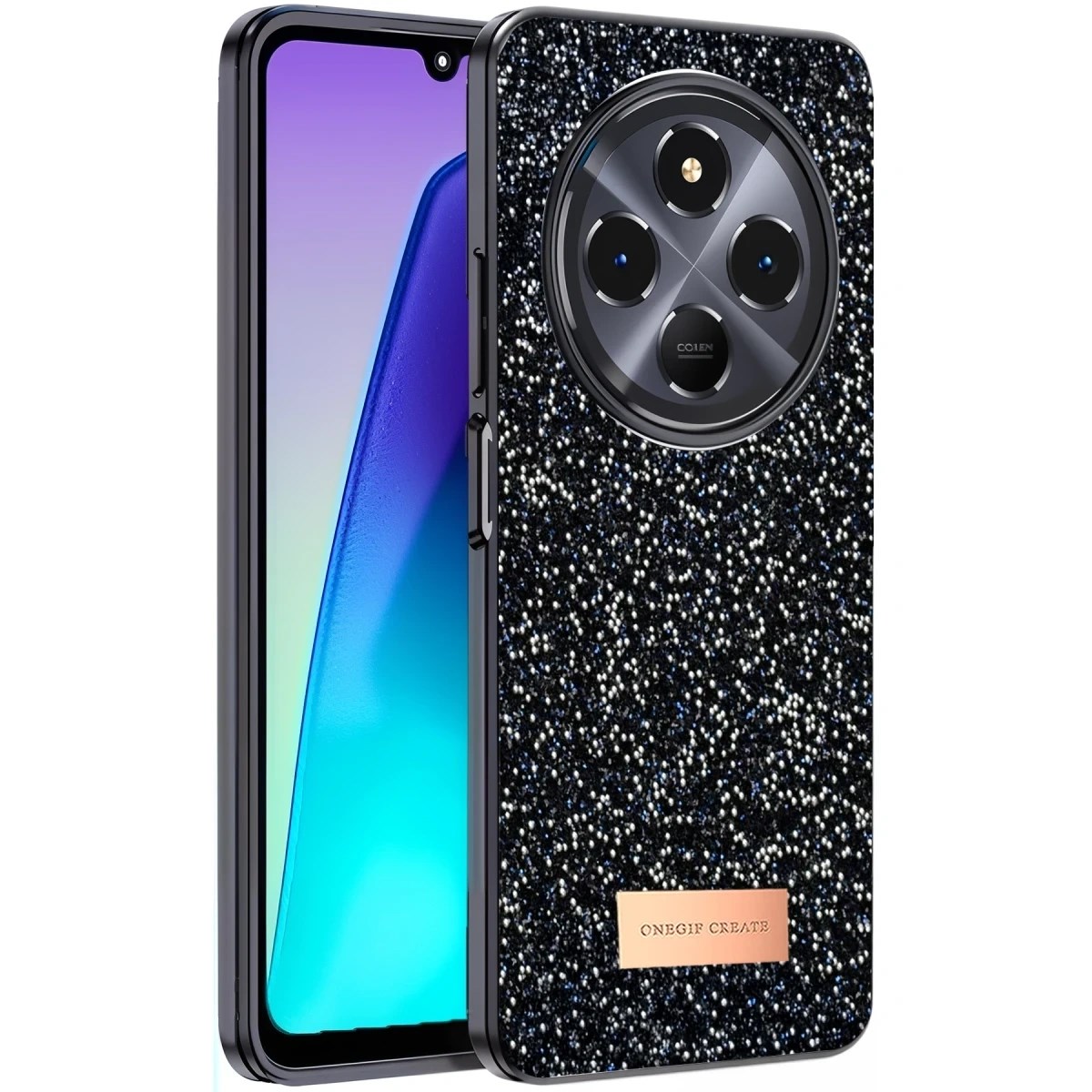 Mey İthalat®   Redmi 14C Bright Simli Kapak - Siyah