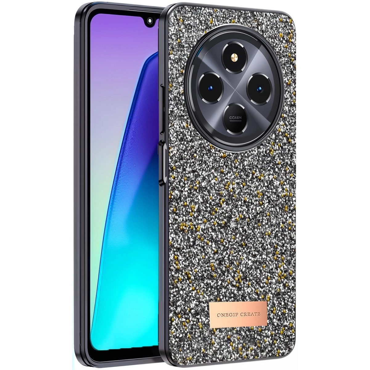 Mey İthalat®   Redmi 14C Bright Simli Kapak - Gümüş