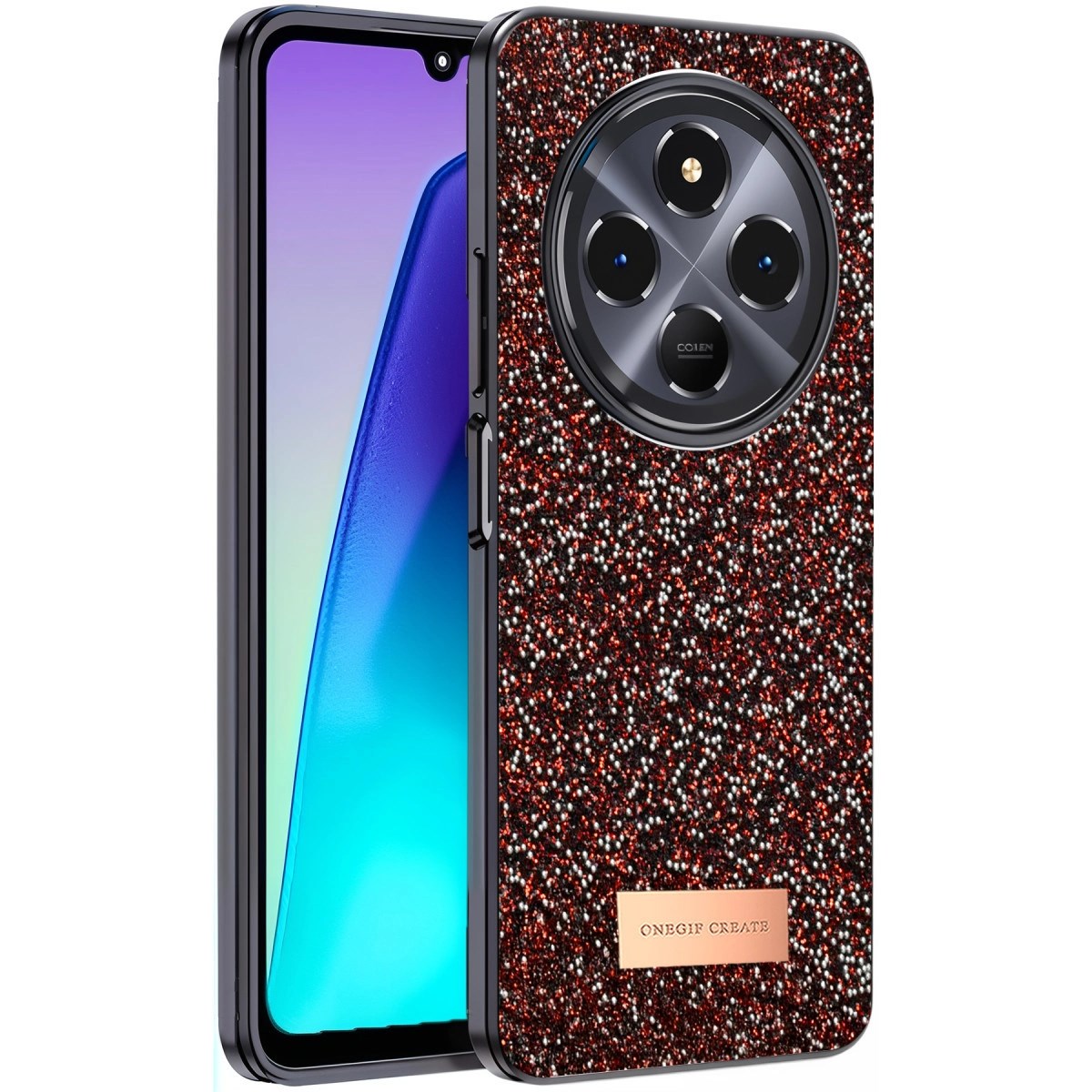 Mey İthalat®   Redmi 14C Bright Simli Kapak - Derin Mor