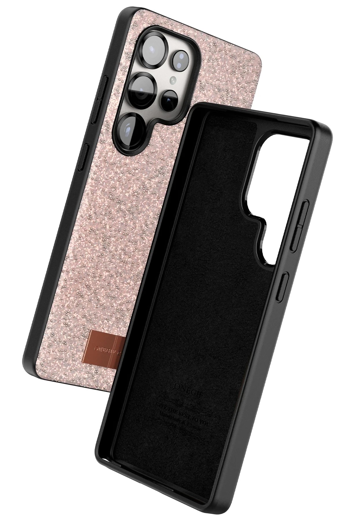 Mey İthalat®  Samsung Galaxy S25 Ultra Bright Simli Kapak - Pembe