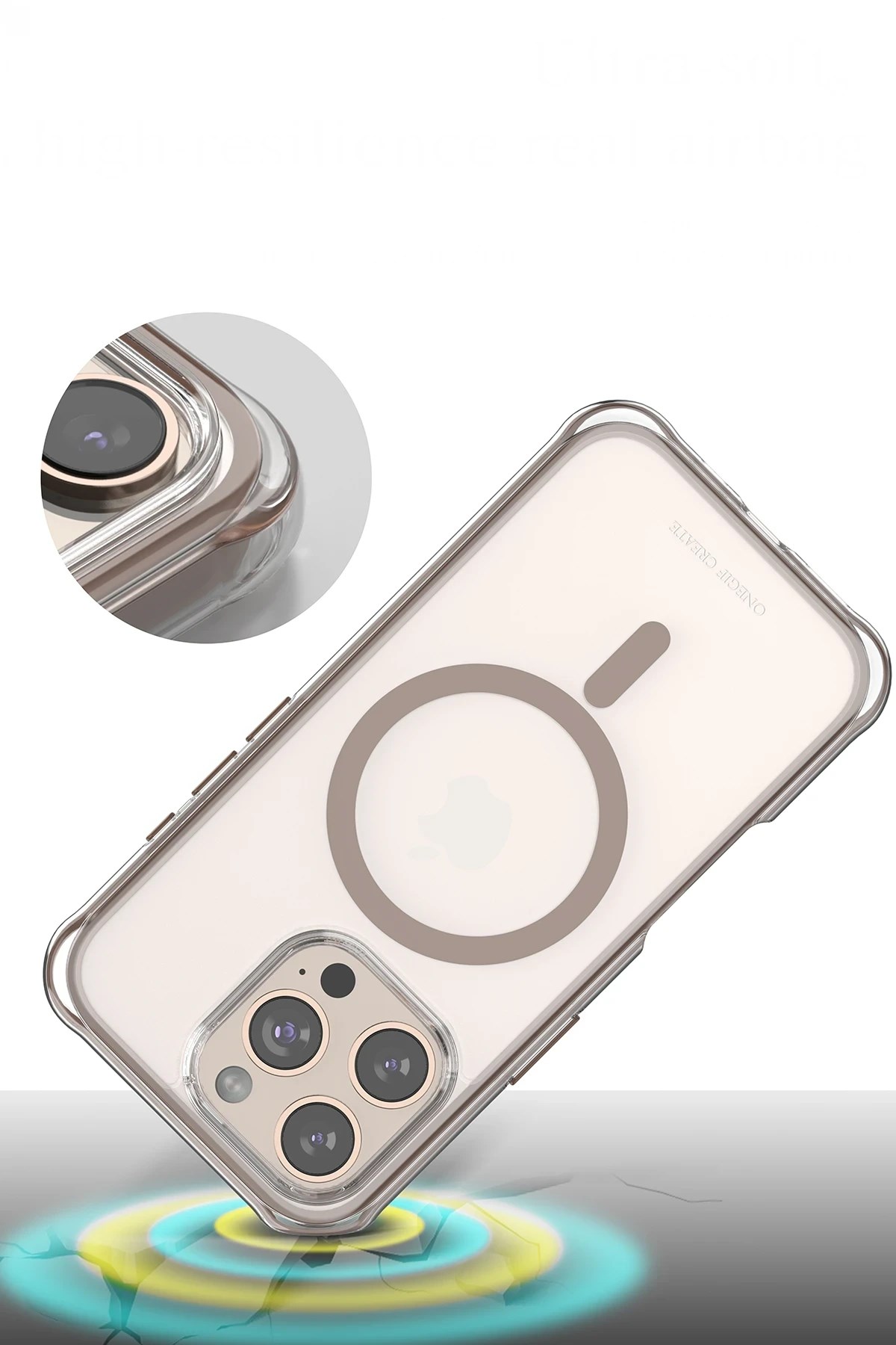 Mey İthalat®   iPhone 16 Pro Hulk Magsafe Kapak - Çöl Titanyum