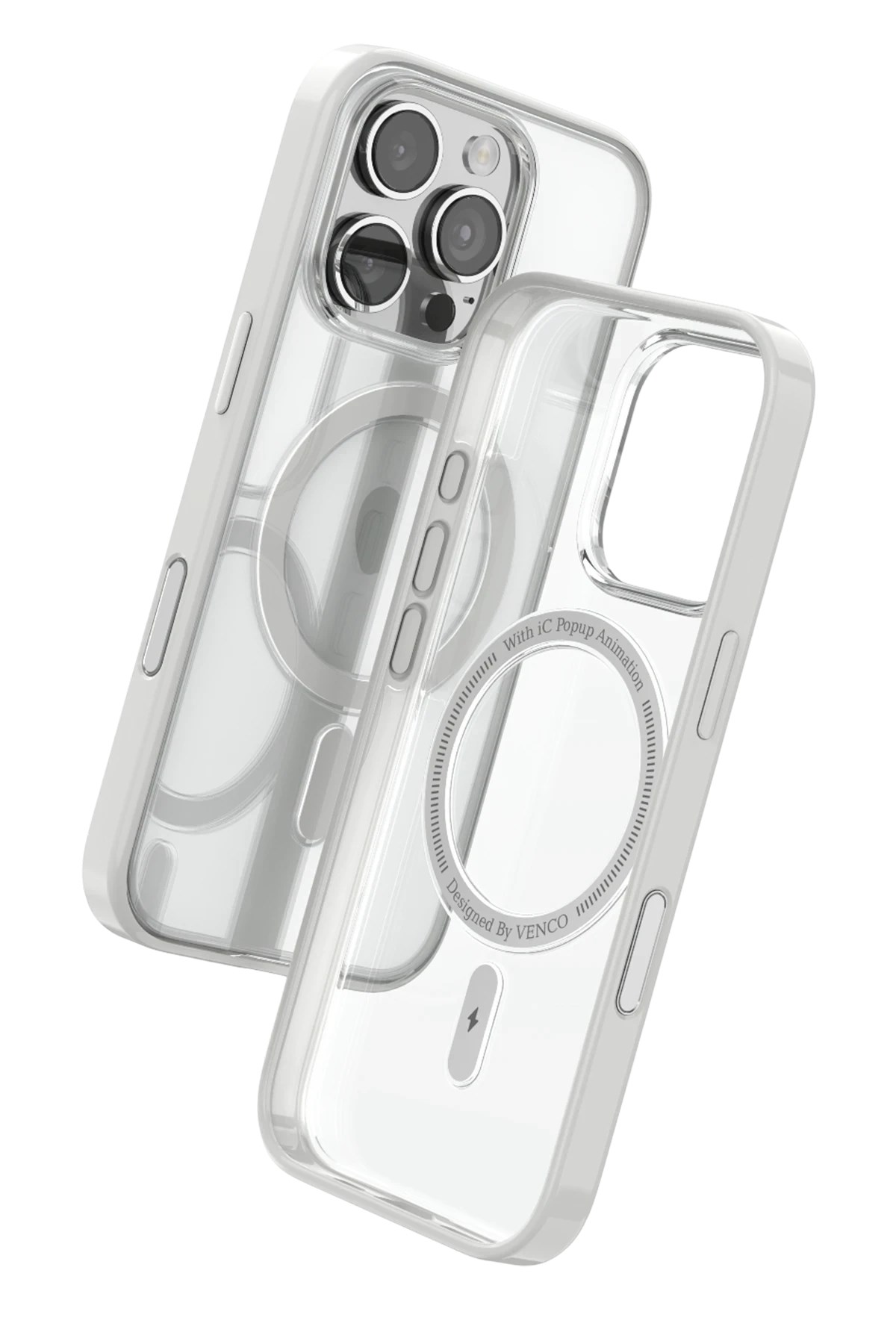 Mey İthalat®   iPhone 16 Pro Joly Magsafe Kapak - Beyaz