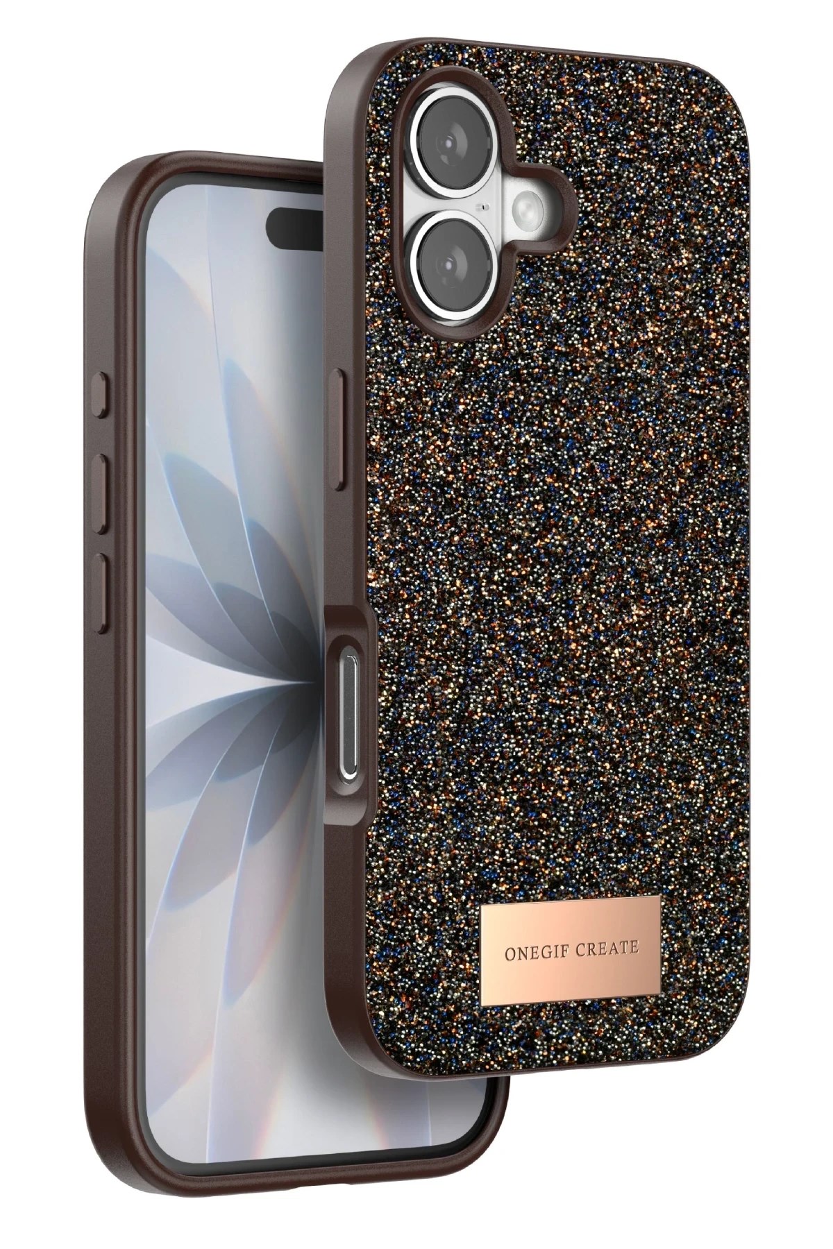 Mey İthalat®   iPhone 17 Bright Simli Kapak - Gold