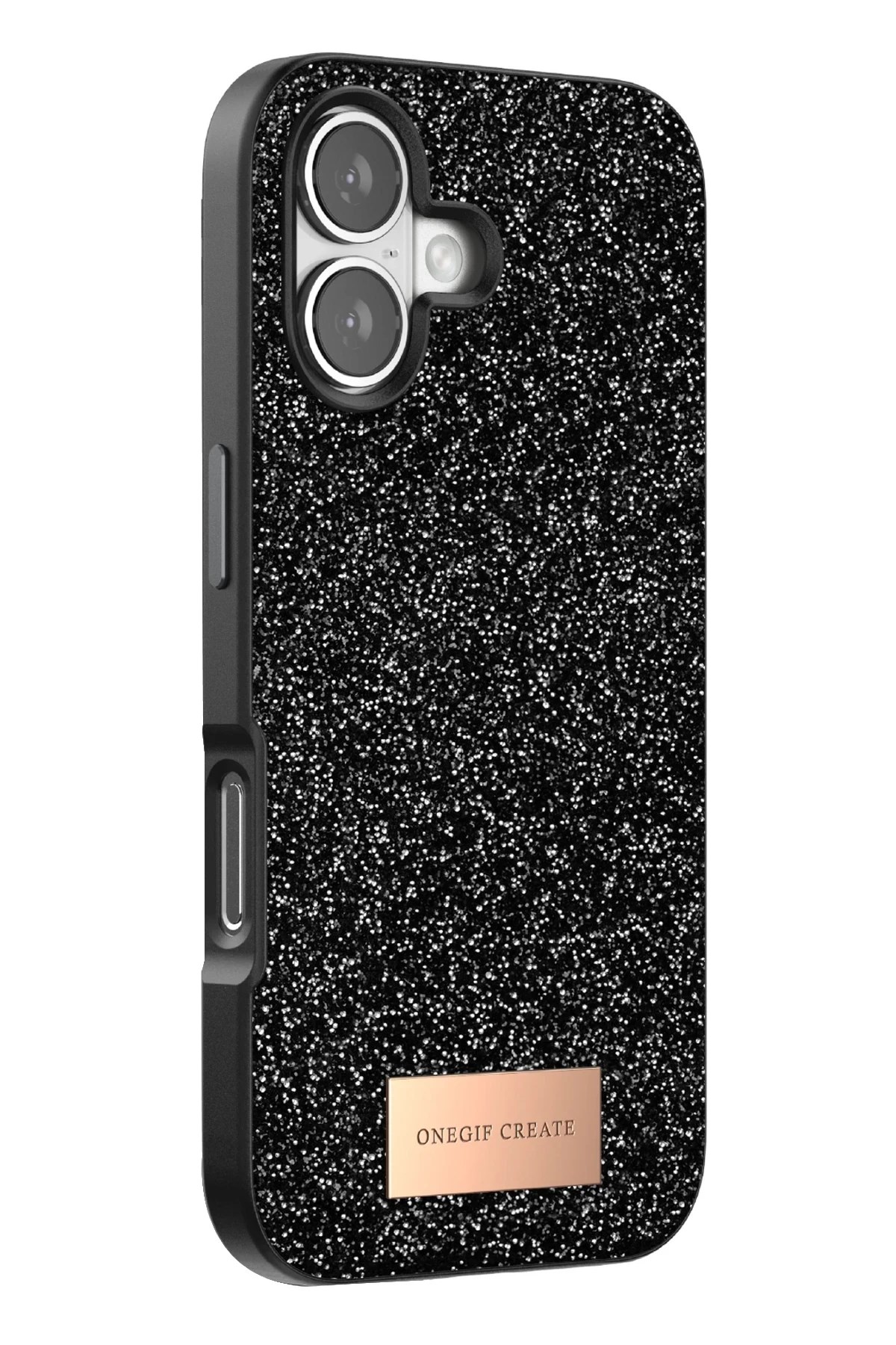 Mey İthalat®   iPhone 17 Bright Simli Kapak - Siyah