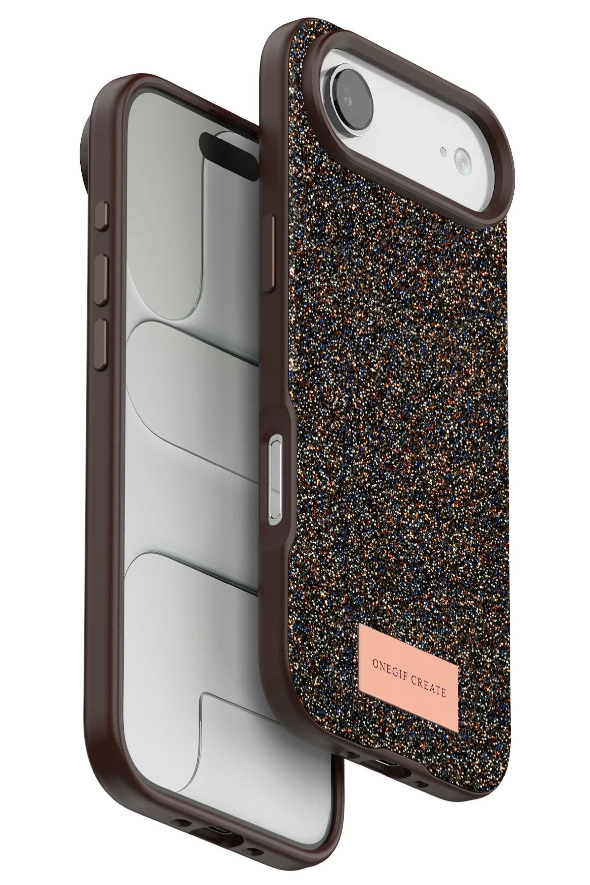 Mey İthalat®   iPhone 17 Air Bright Simli Kapak - Gold