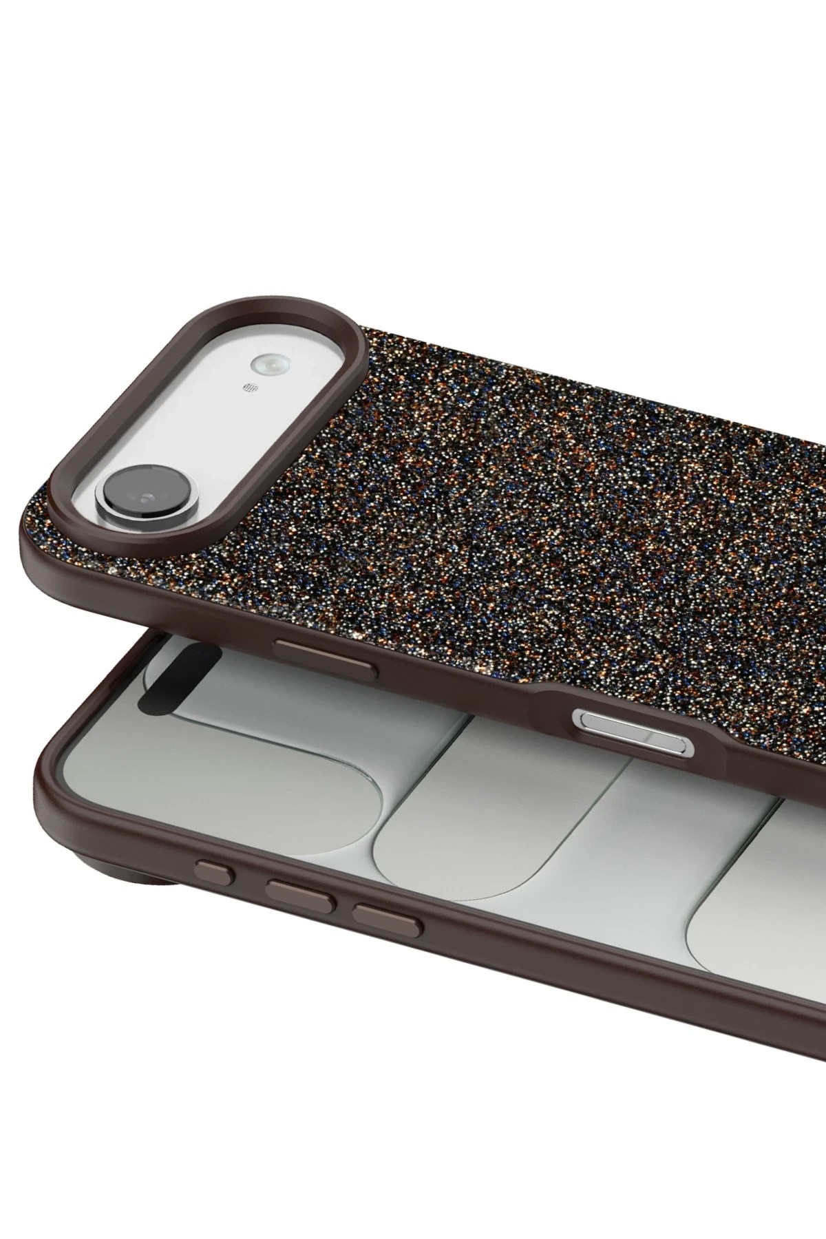 Mey İthalat®   iPhone 17 Air Bright Simli Kapak - Gold