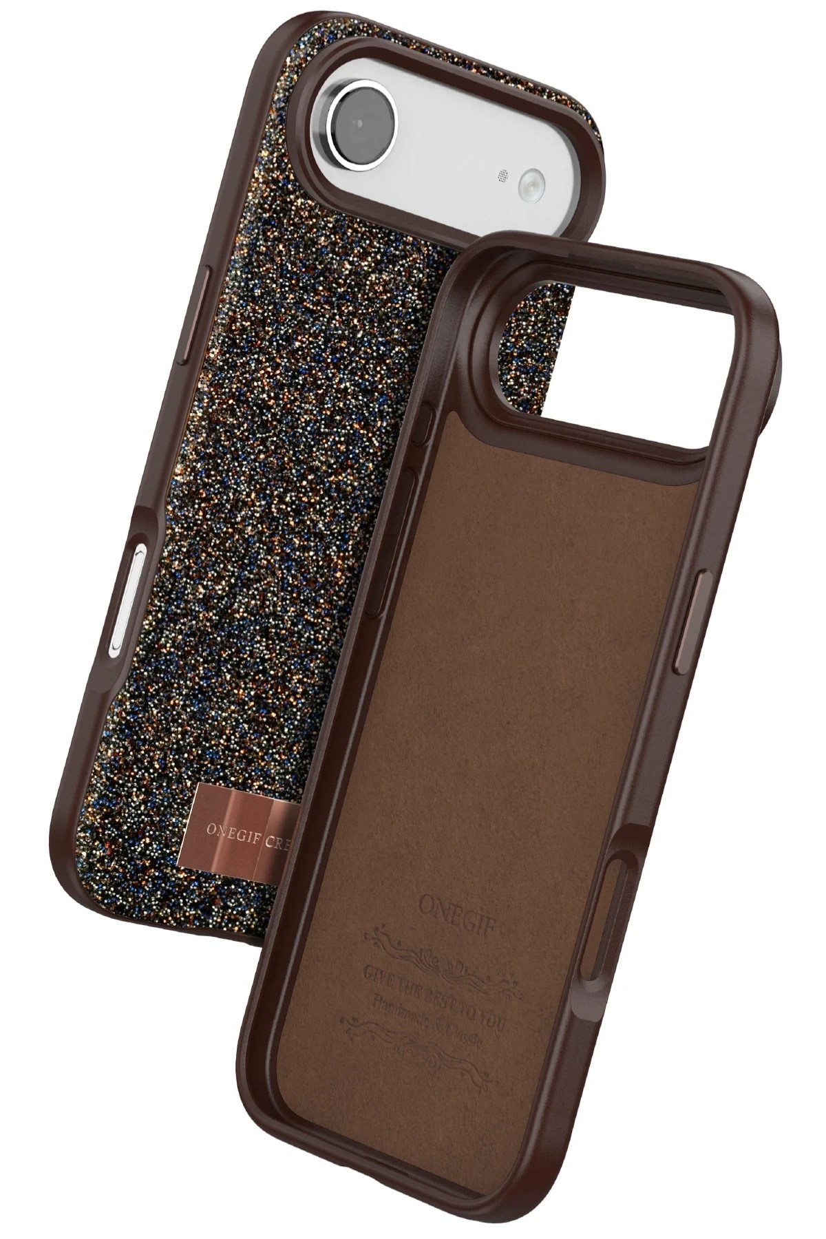 Mey İthalat®   iPhone 17 Air Bright Simli Kapak - Gold