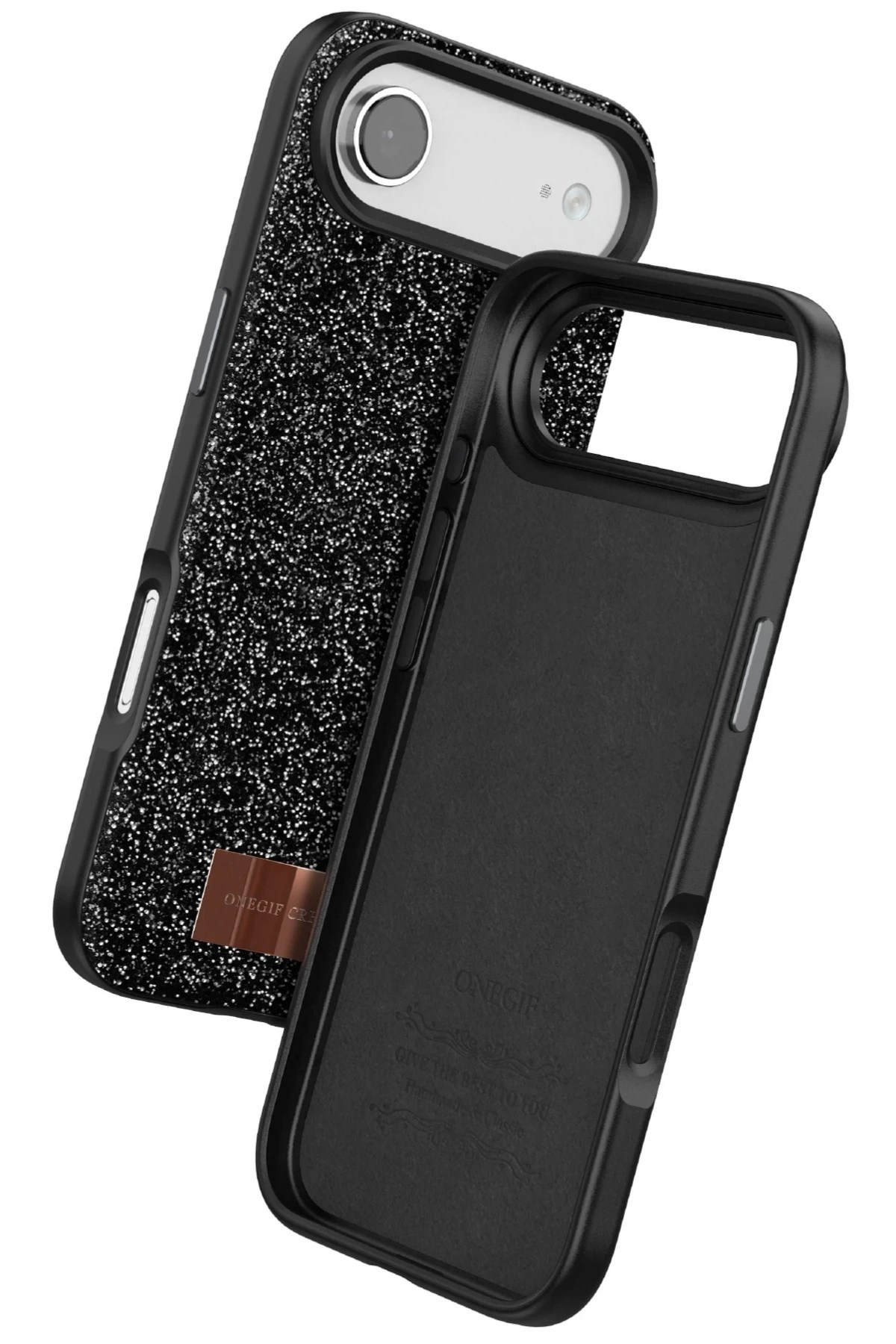 Mey İthalat®   iPhone 17 Air Bright Simli Kapak - Siyah