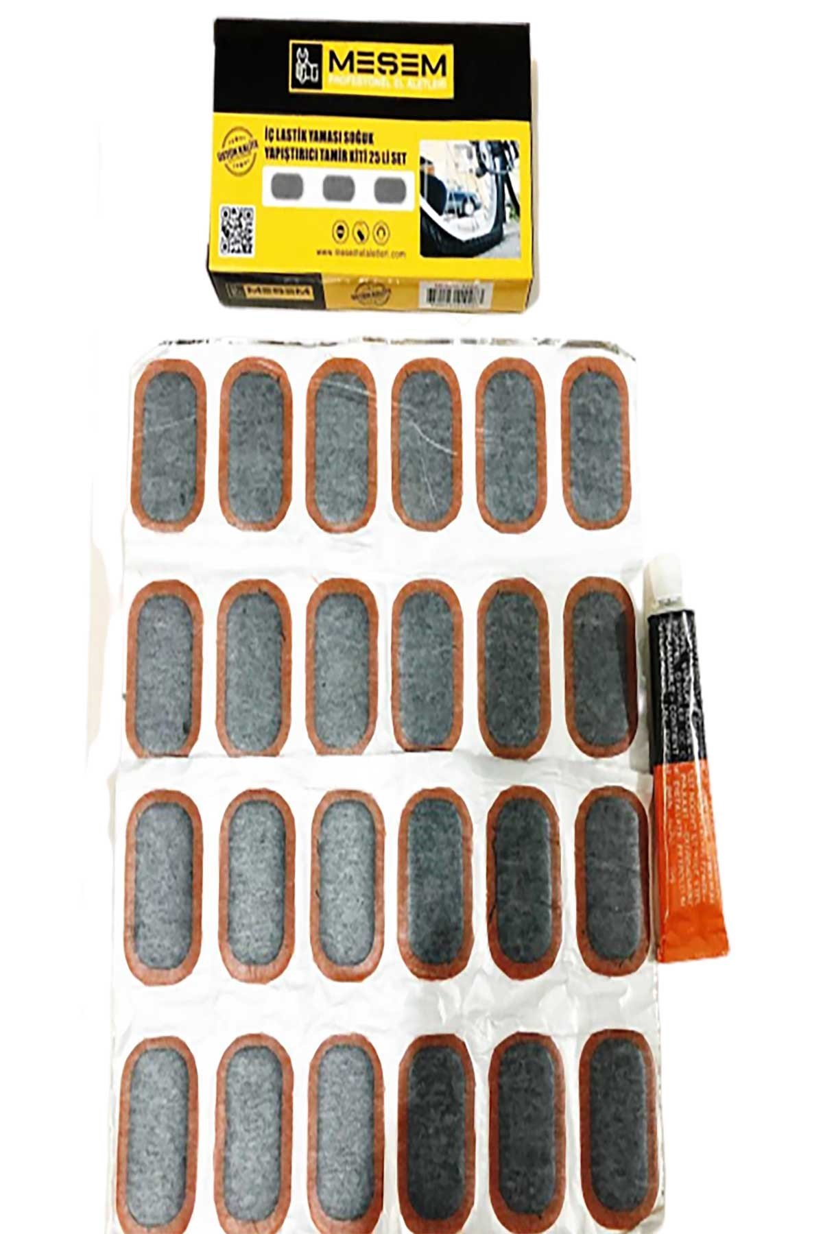 BUFFER® 24lü Bisiklet Motorsiklet İç Lastik Yaması Soğuk Yapıştırıcılı