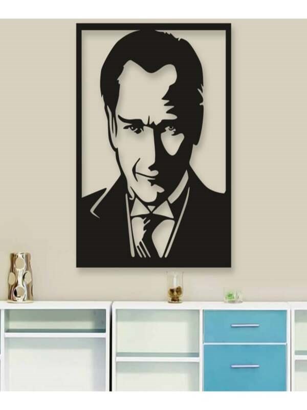 Atatürk Silüet Ahşap Duvar Tablosu