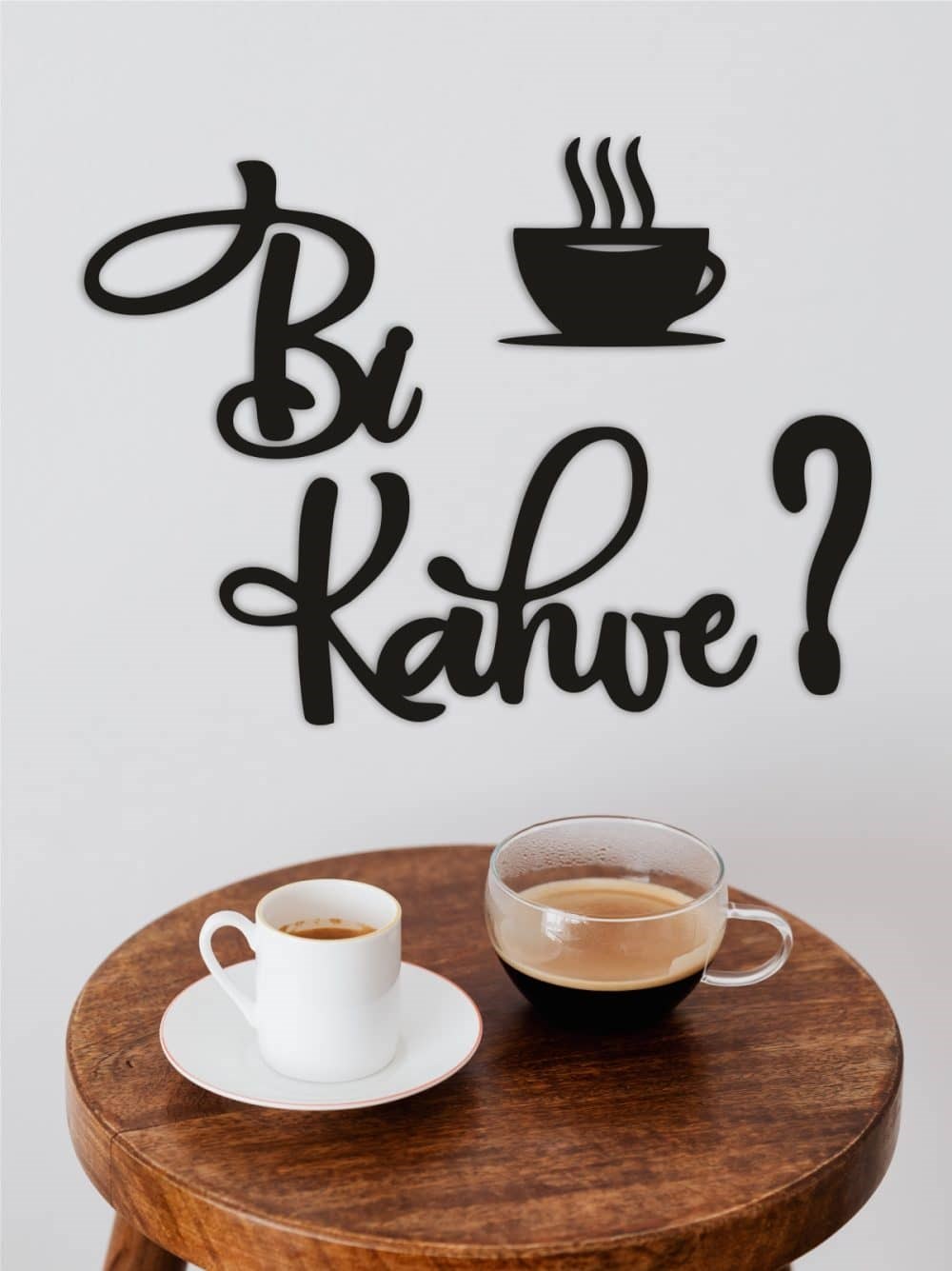 Bi Kahve? – Ahşap Duvar Dekoru
