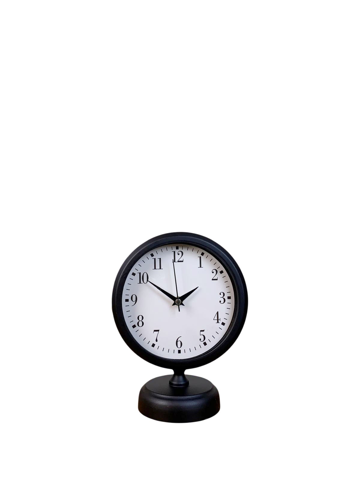 Siyah Dekoratif 25 x 20 Cm Metal Masa Saati