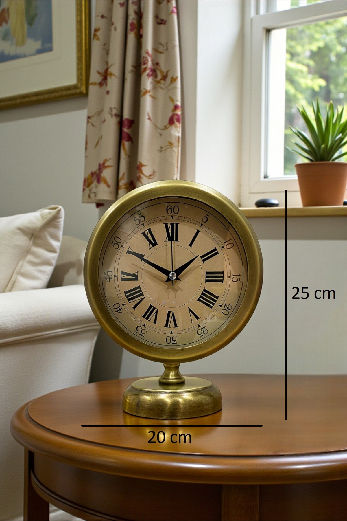 Majestic Time Eskitme 25 x 20 Cm Metal Masa Saati