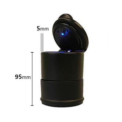 BUFFER® Led Işıklı Araç Içi Kapaklı Sigara Küllüğü Oto Bardaklık Uyumlu