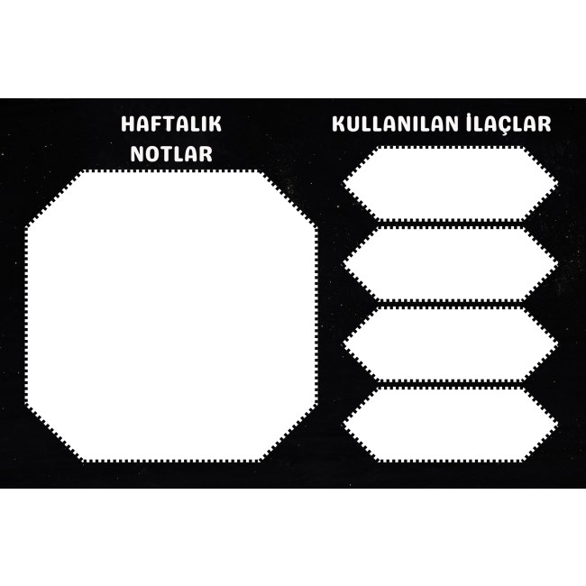 Diyabet Ölçüm Takip Çizelgesi Defteri A Kalite Özel Tasarım 3 Aylık A5 Siyah-beyaz