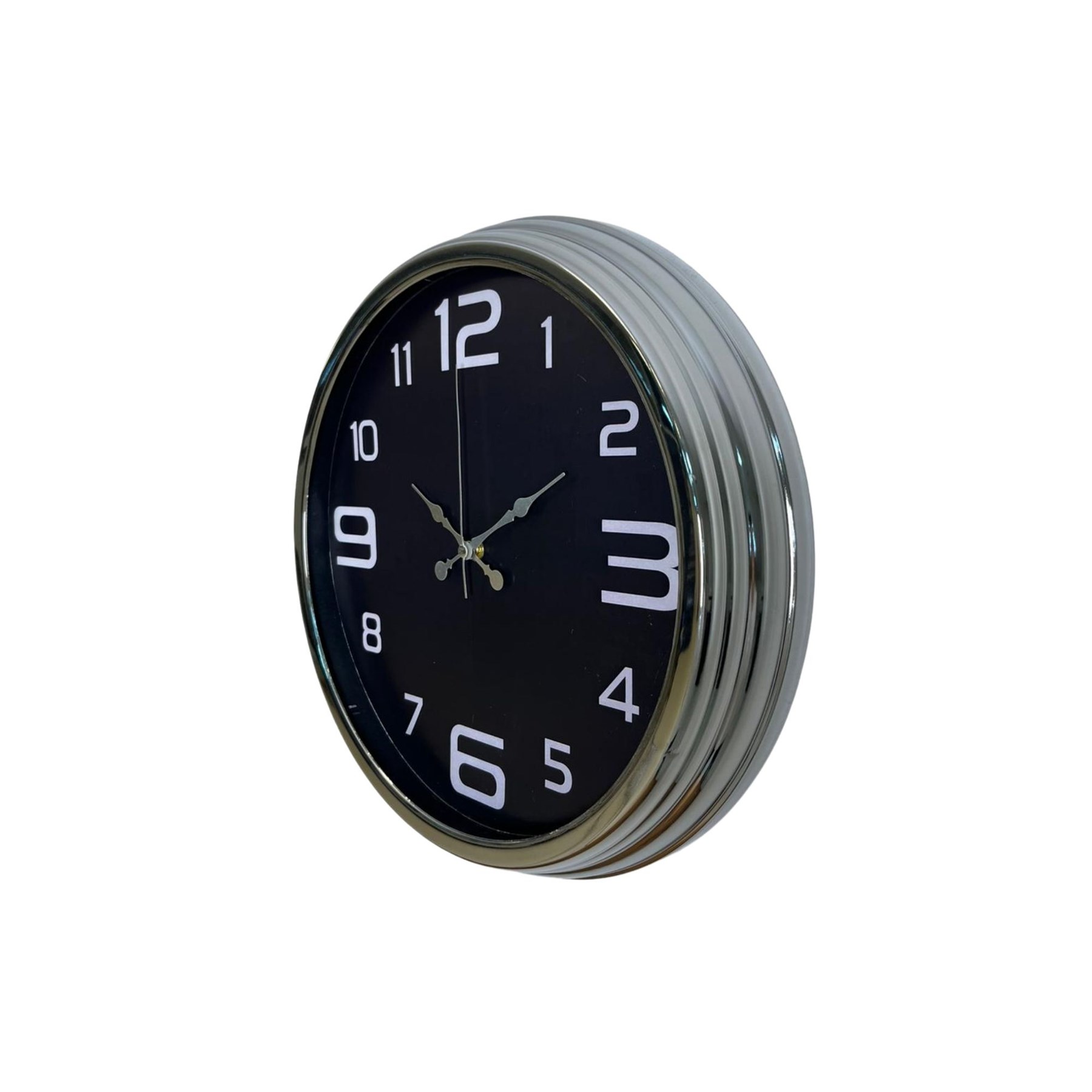 Krom Sade 40 Cm Metal Duvar Saati