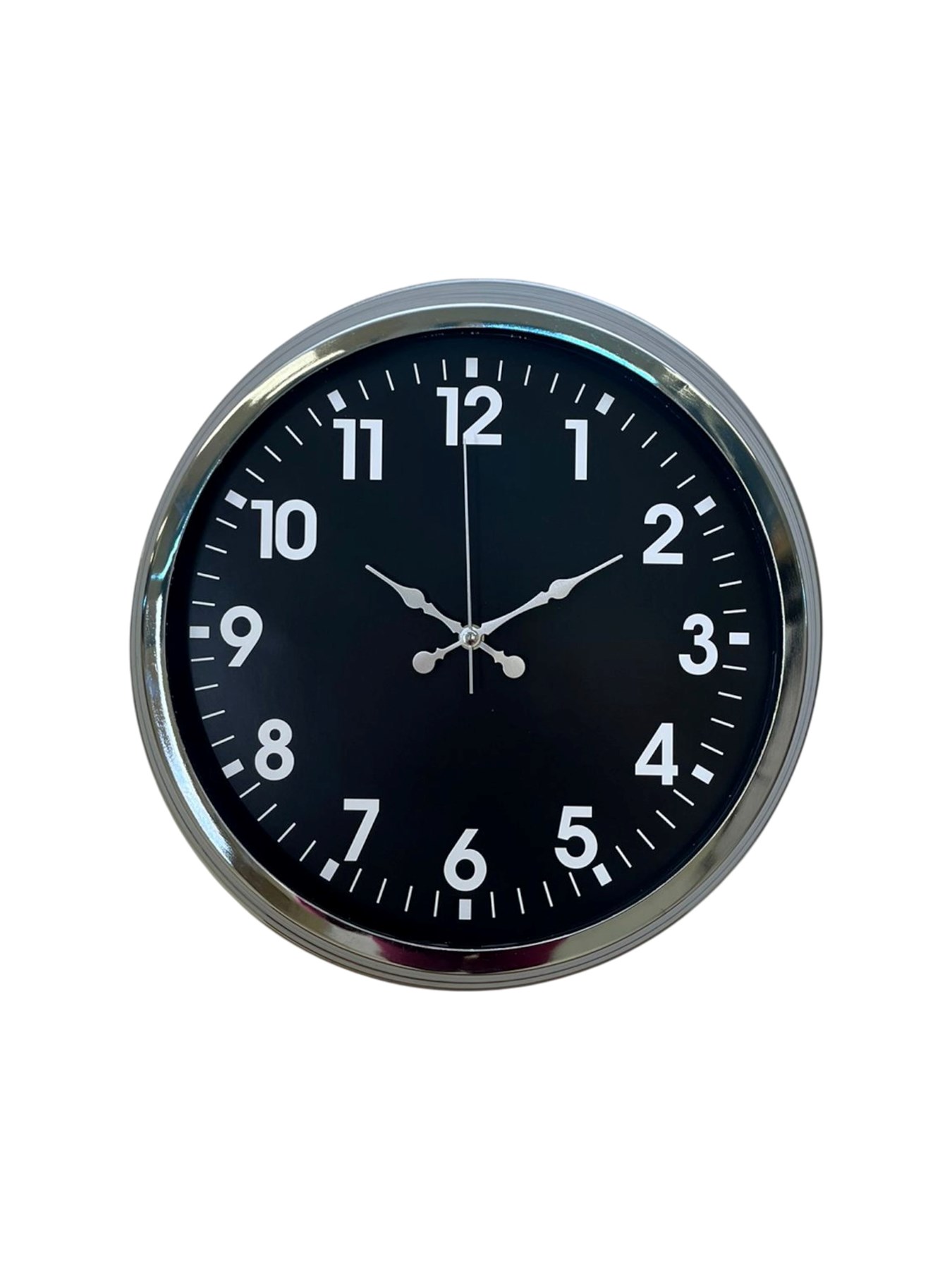 Modern 40 Cm Metal Krom Standart Duvar Saati