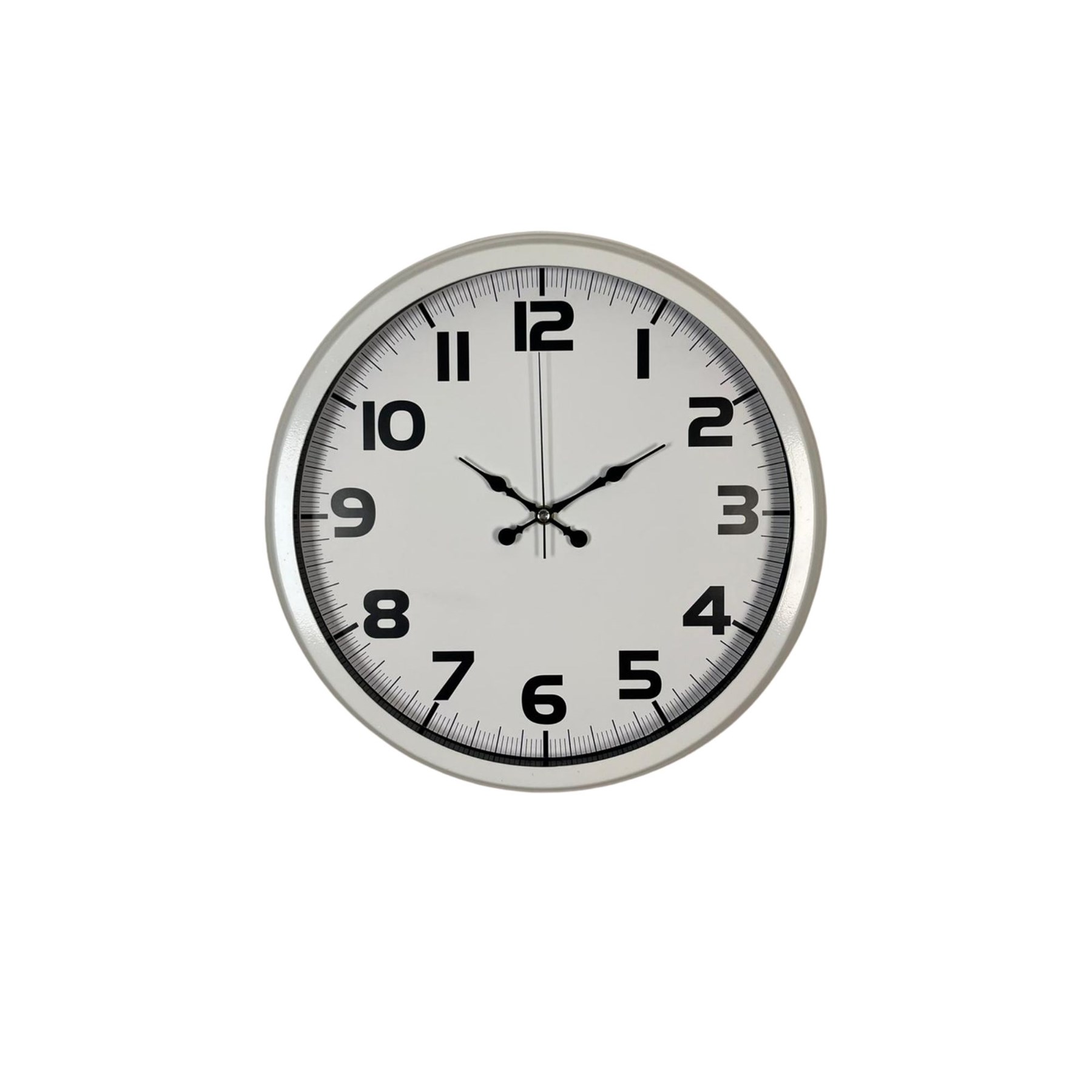 Sade Tasarım Beyaz 40 Cm Metal Duvar Saati