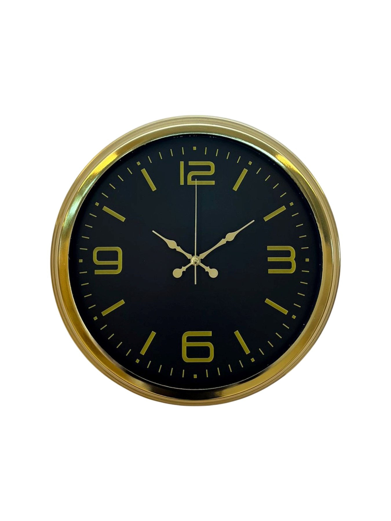 Gold Modern Rakamlı 40 Cm Metal Duvar Saati