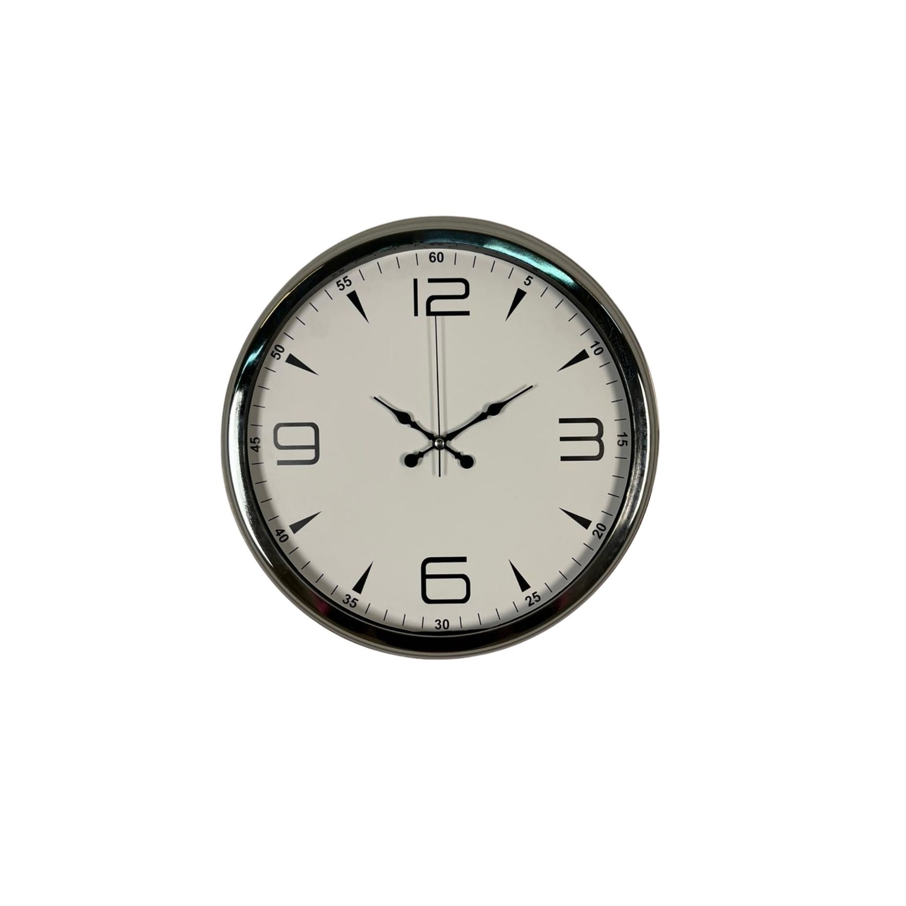 Krom Elegance 40 Cm Metal Duvar Saati