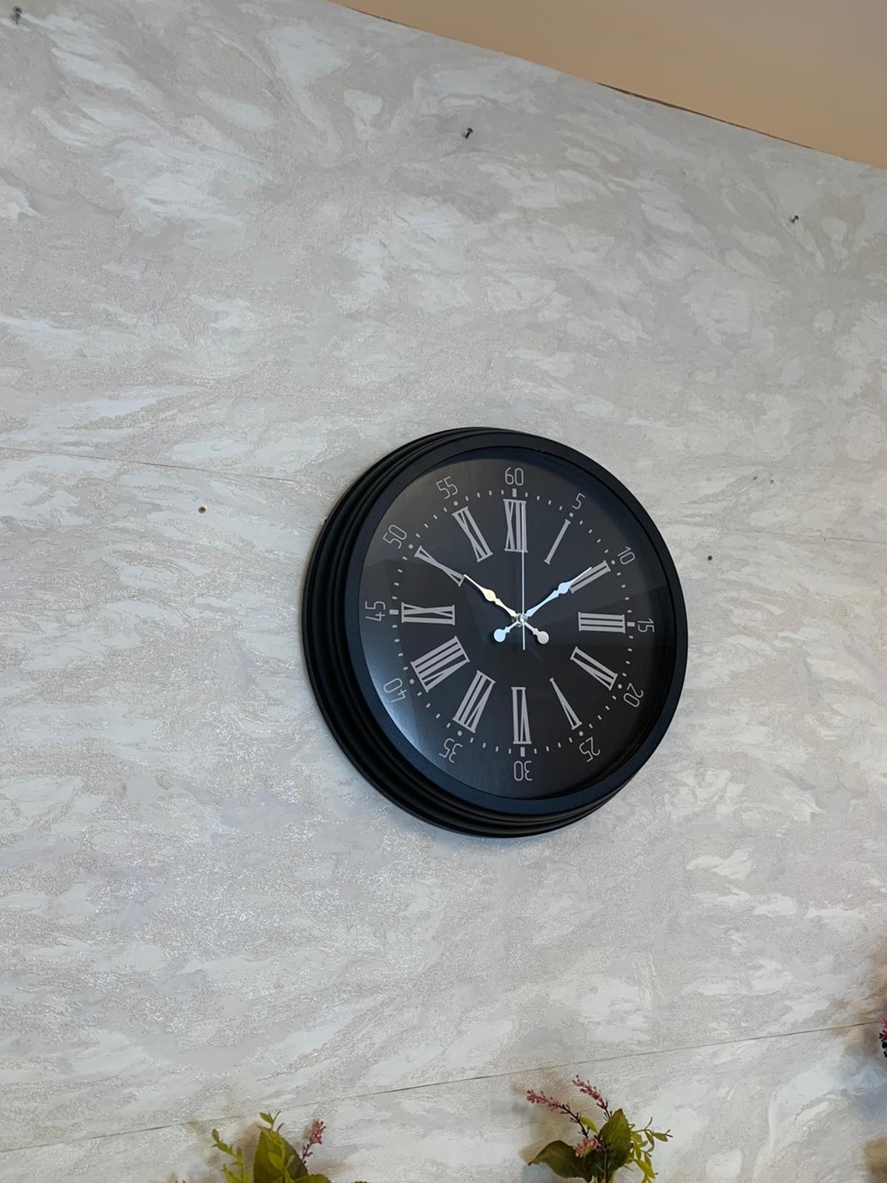Black Noble 40 Cm Metal Modern Duvar Saati